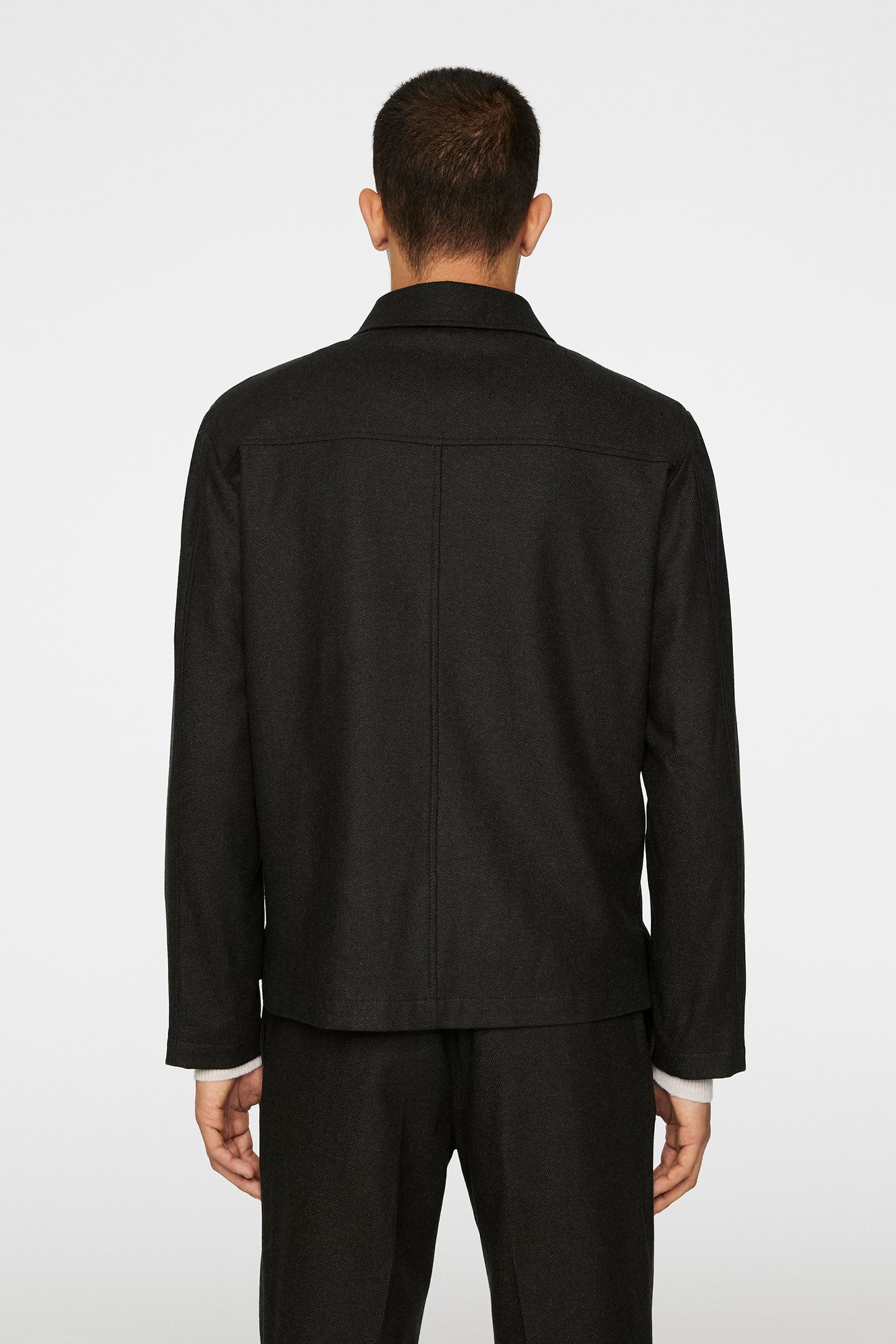 Julius Cash Flannel Overshirt in Forest Green by J.Lindeberg