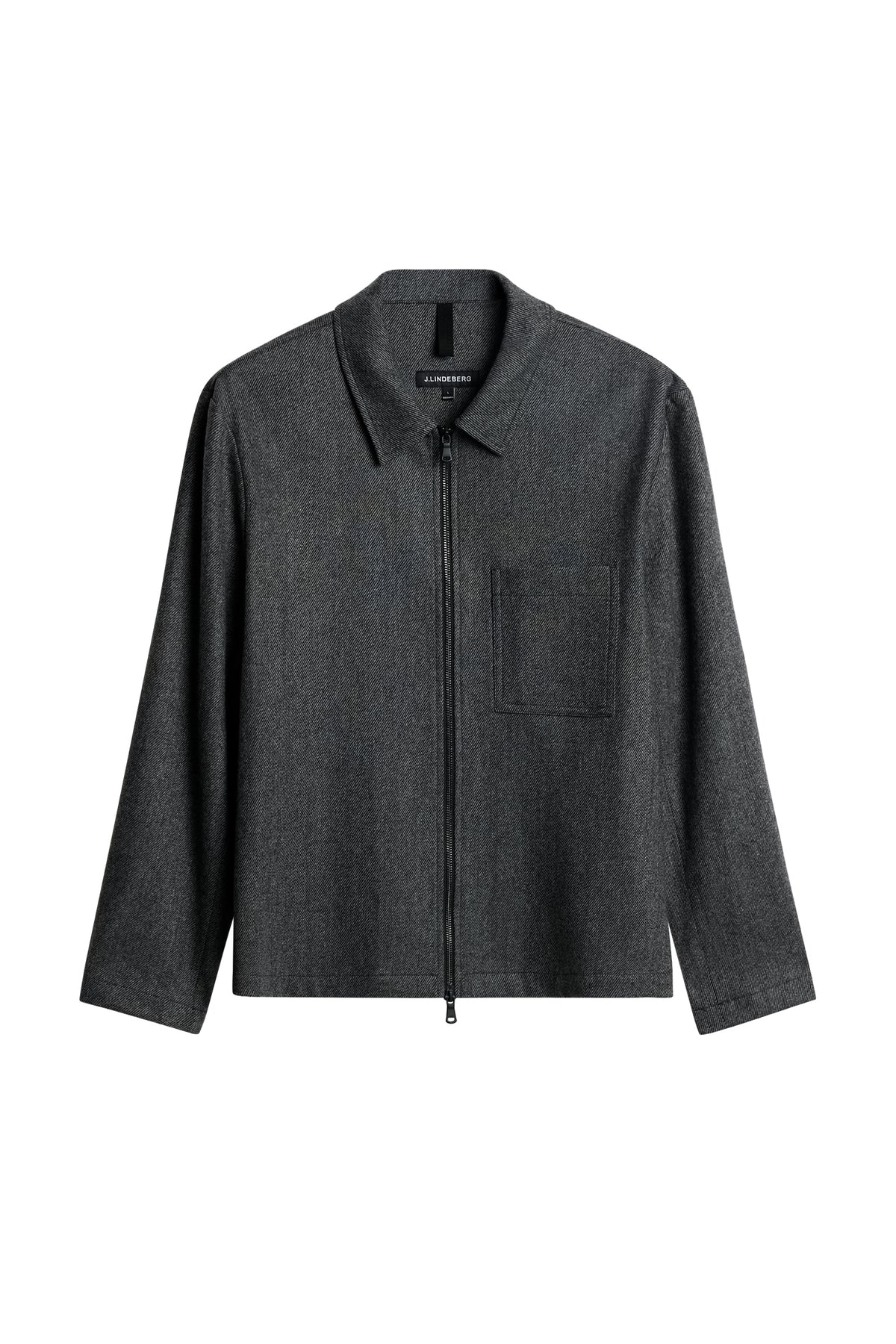 Julius Cash Flannel Overshirt in Night Owl by J.Lindeberg