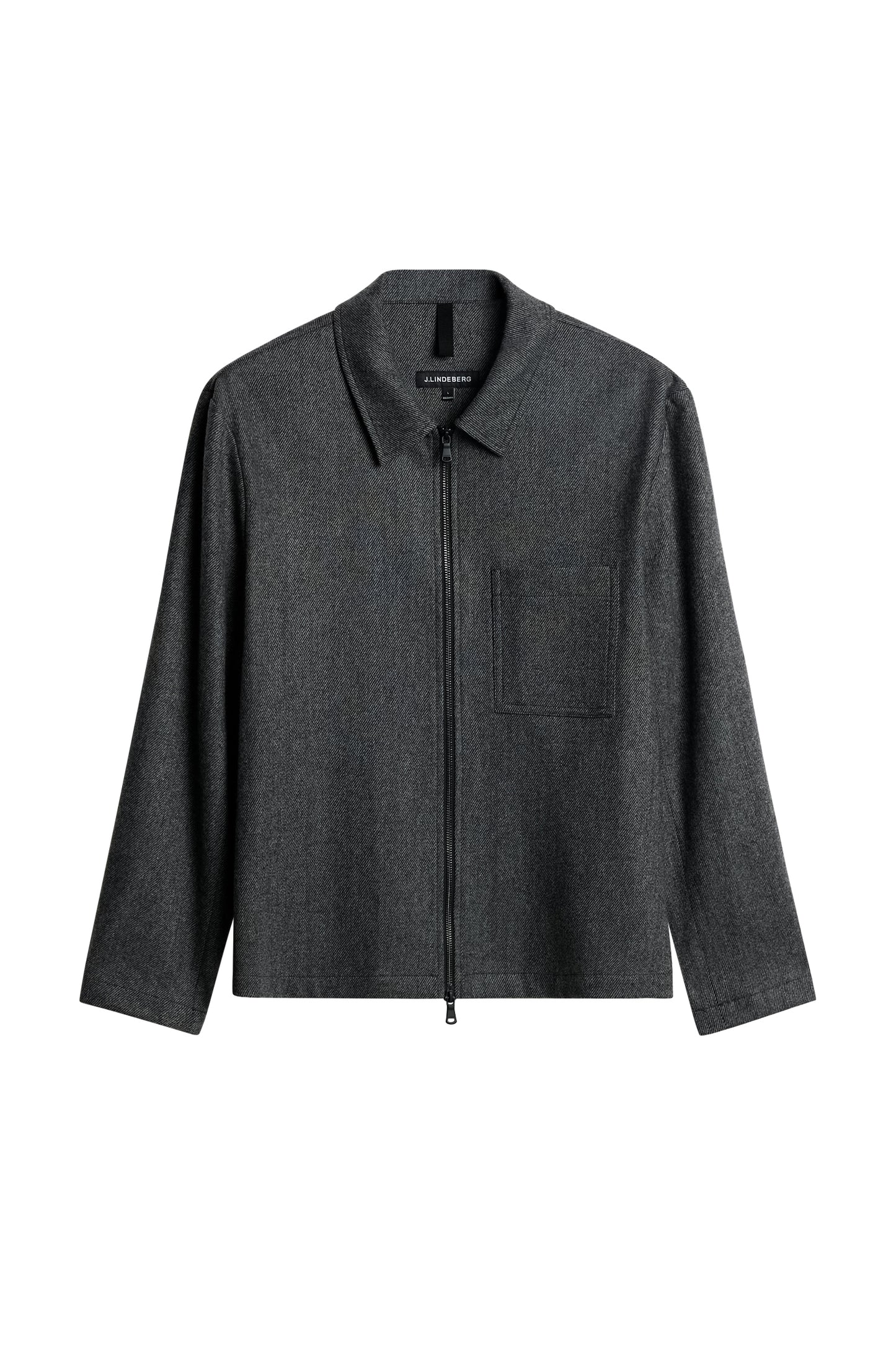 Julius Cash Flannel Overshirt in Night Owl by J.Lindeberg