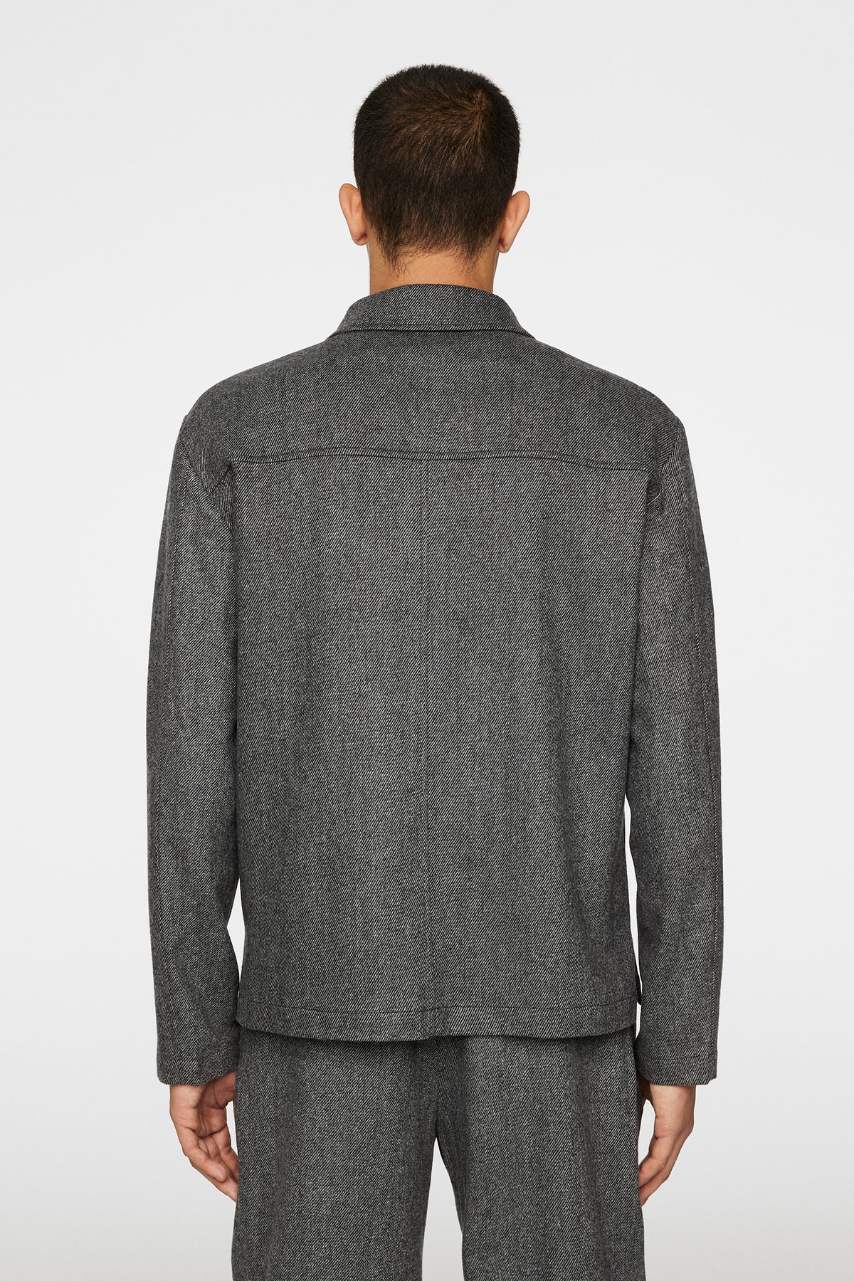 Julius Cash Flannel Overshirt in Night Owl by J.Lindeberg
