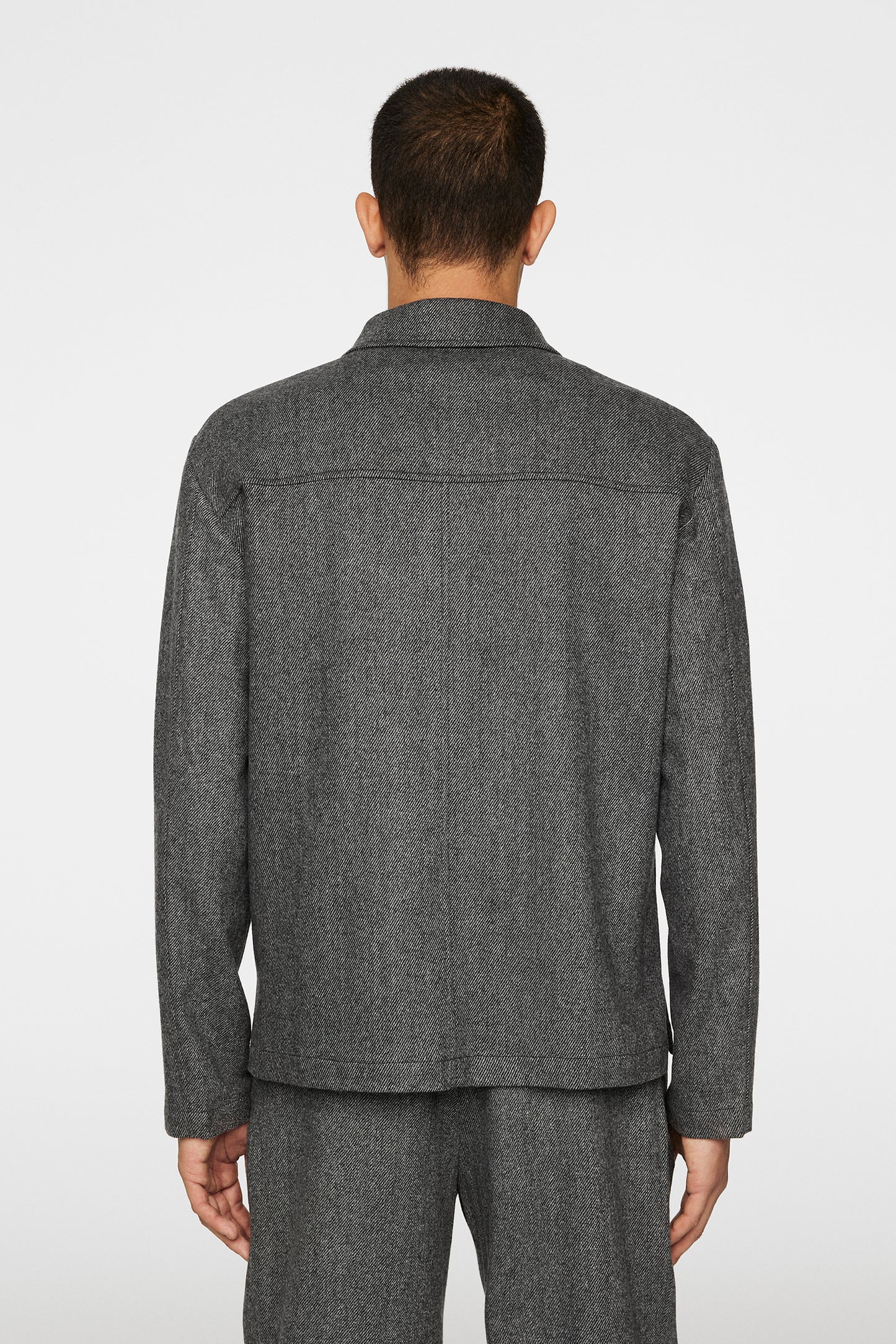 Julius Cash Flannel Overshirt in Night Owl by J.Lindeberg