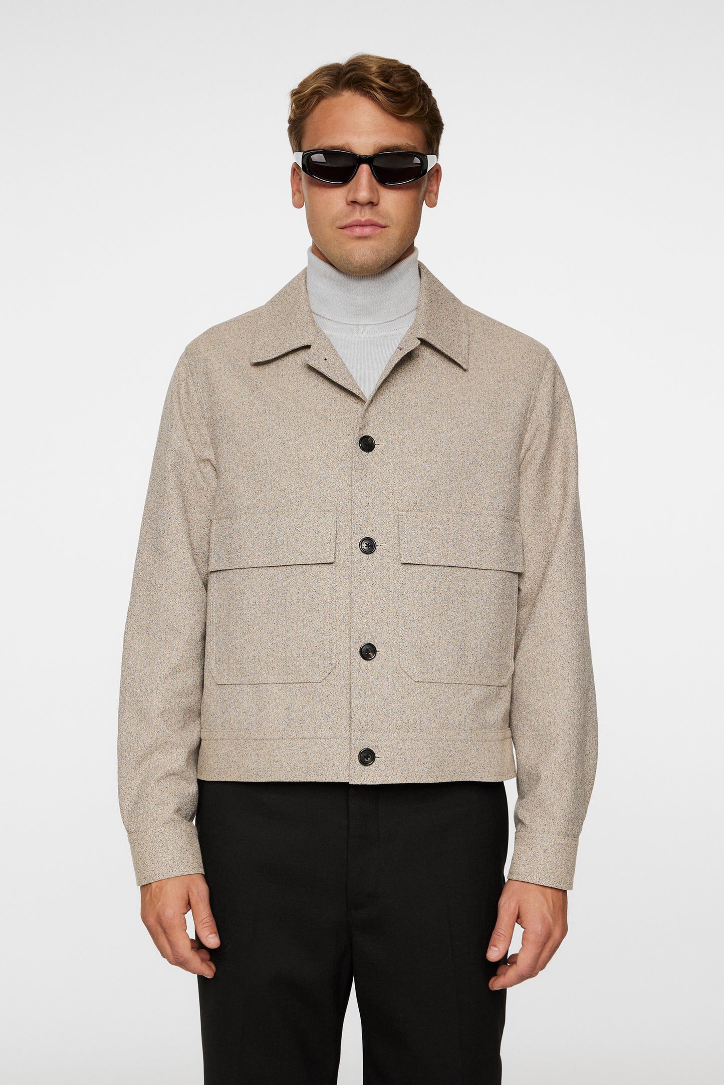 Housten 2 Tone Overshirt in Moonbeam by J.Lindeberg