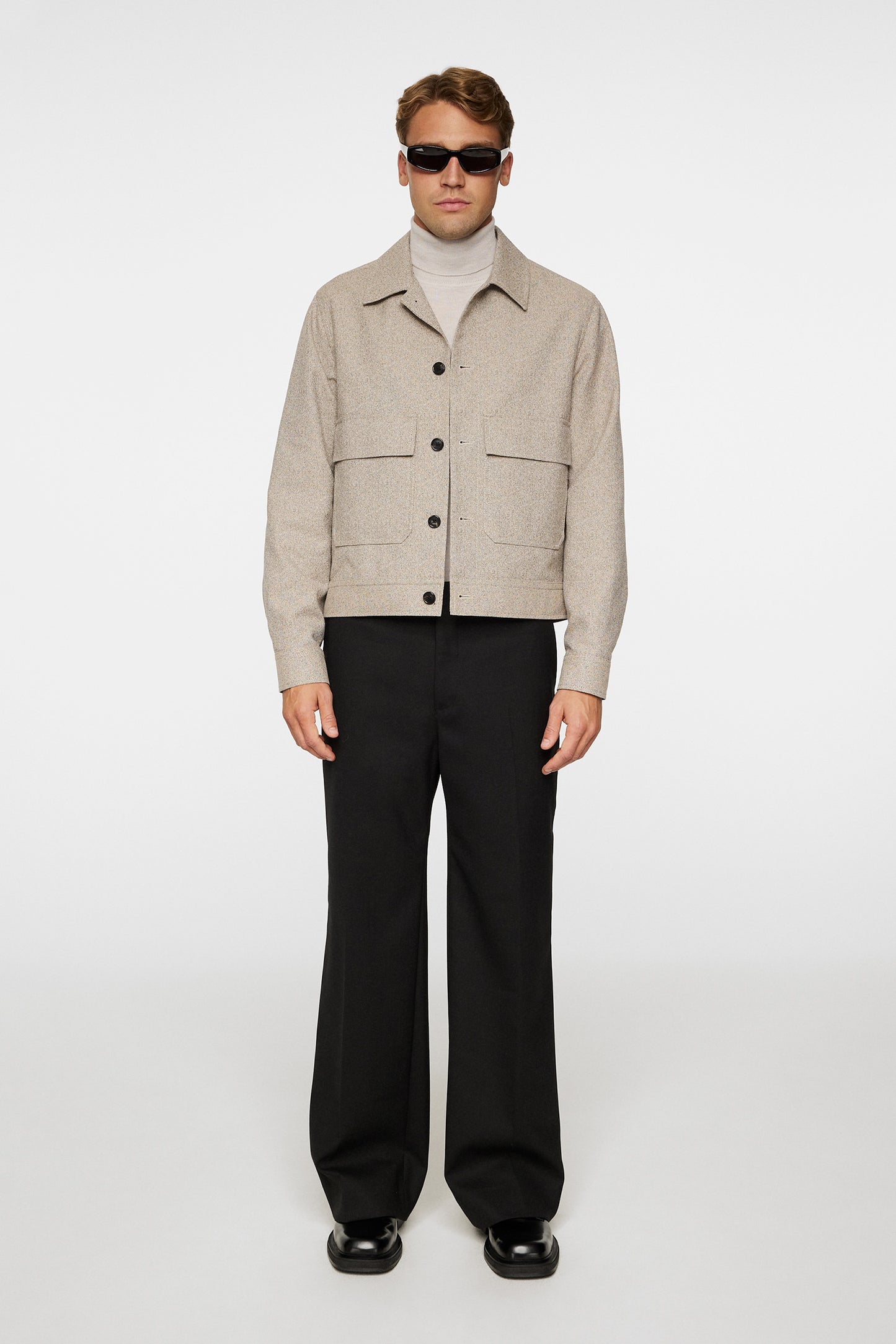 Housten 2 Tone Overshirt in Moonbeam by J.Lindeberg
