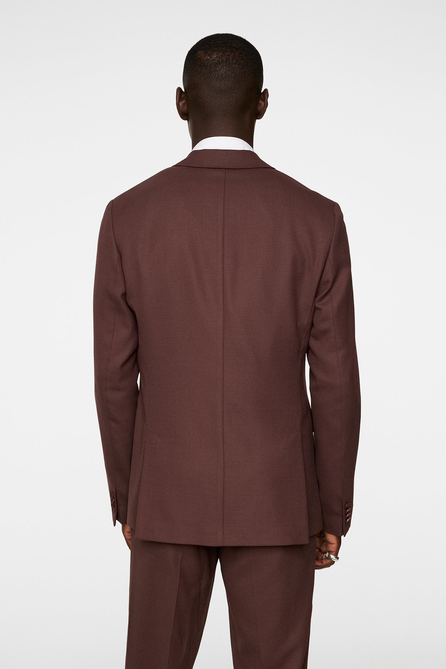 Elton U Active Hopsack Blazer in Bitter Chocolate by J.Lindeberg