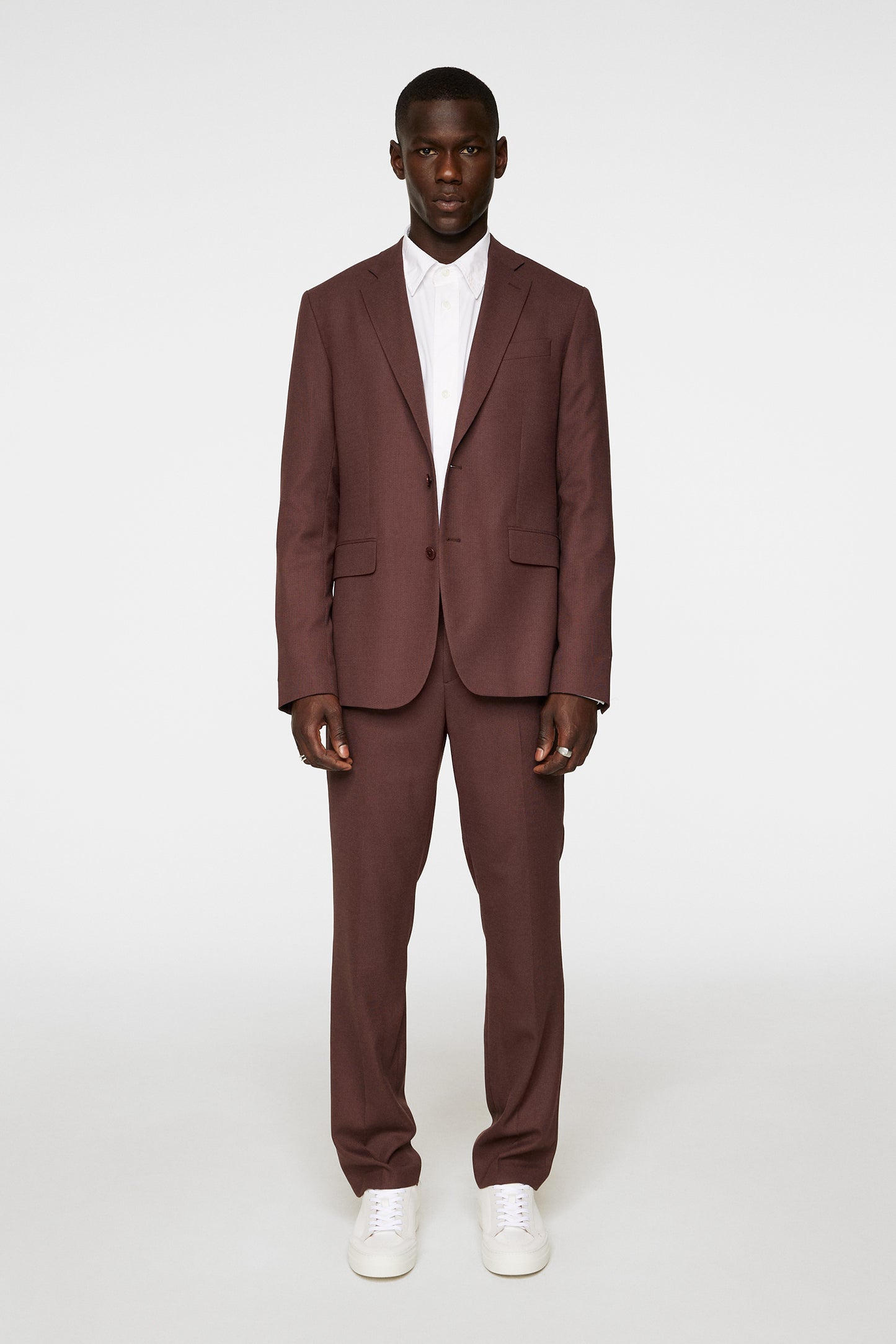 Elton U Active Hopsack Blazer in Bitter Chocolate by J.Lindeberg