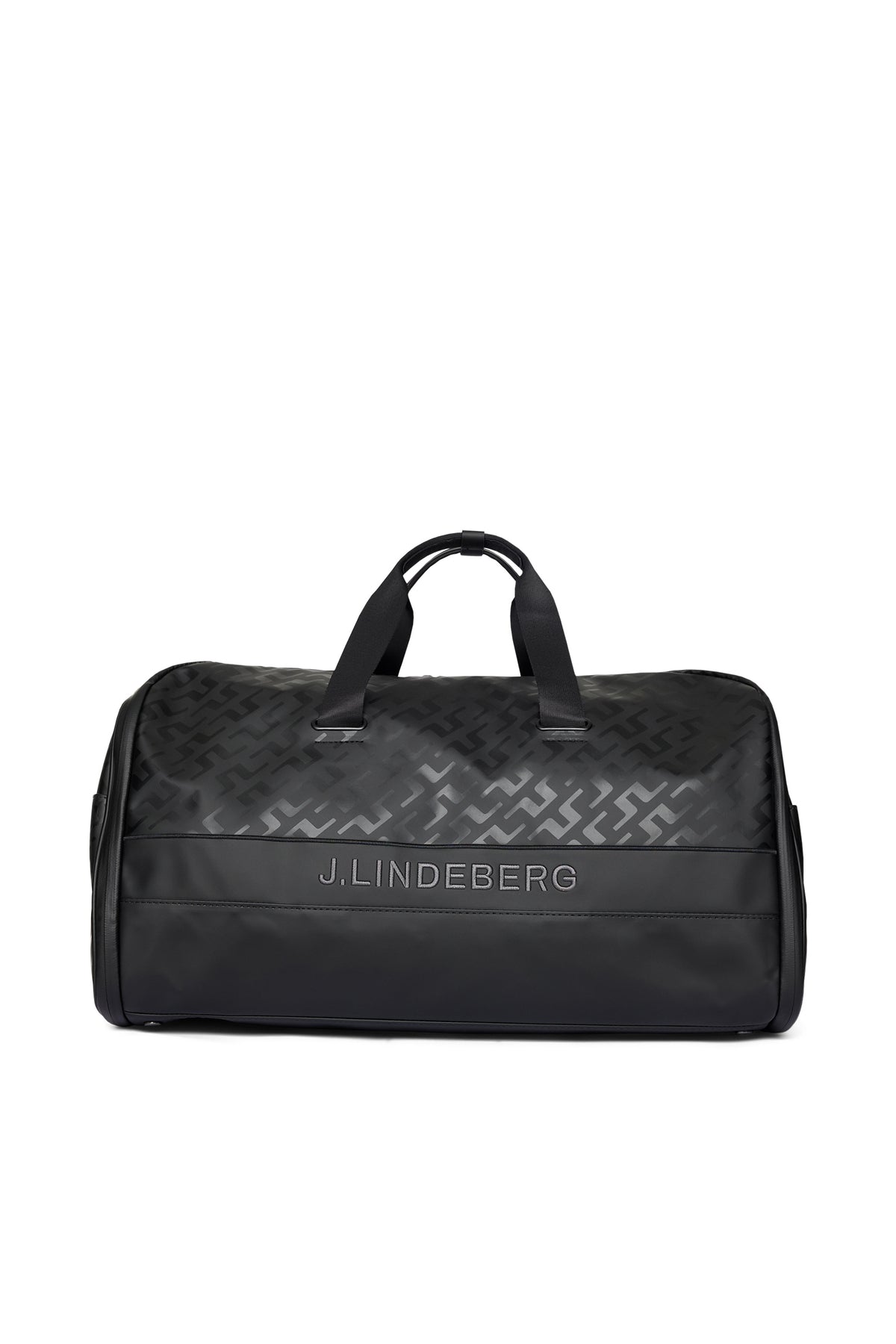 Garment Print Duffel Bag in Tour Geo Jacquard Black M by J.Lindeberg