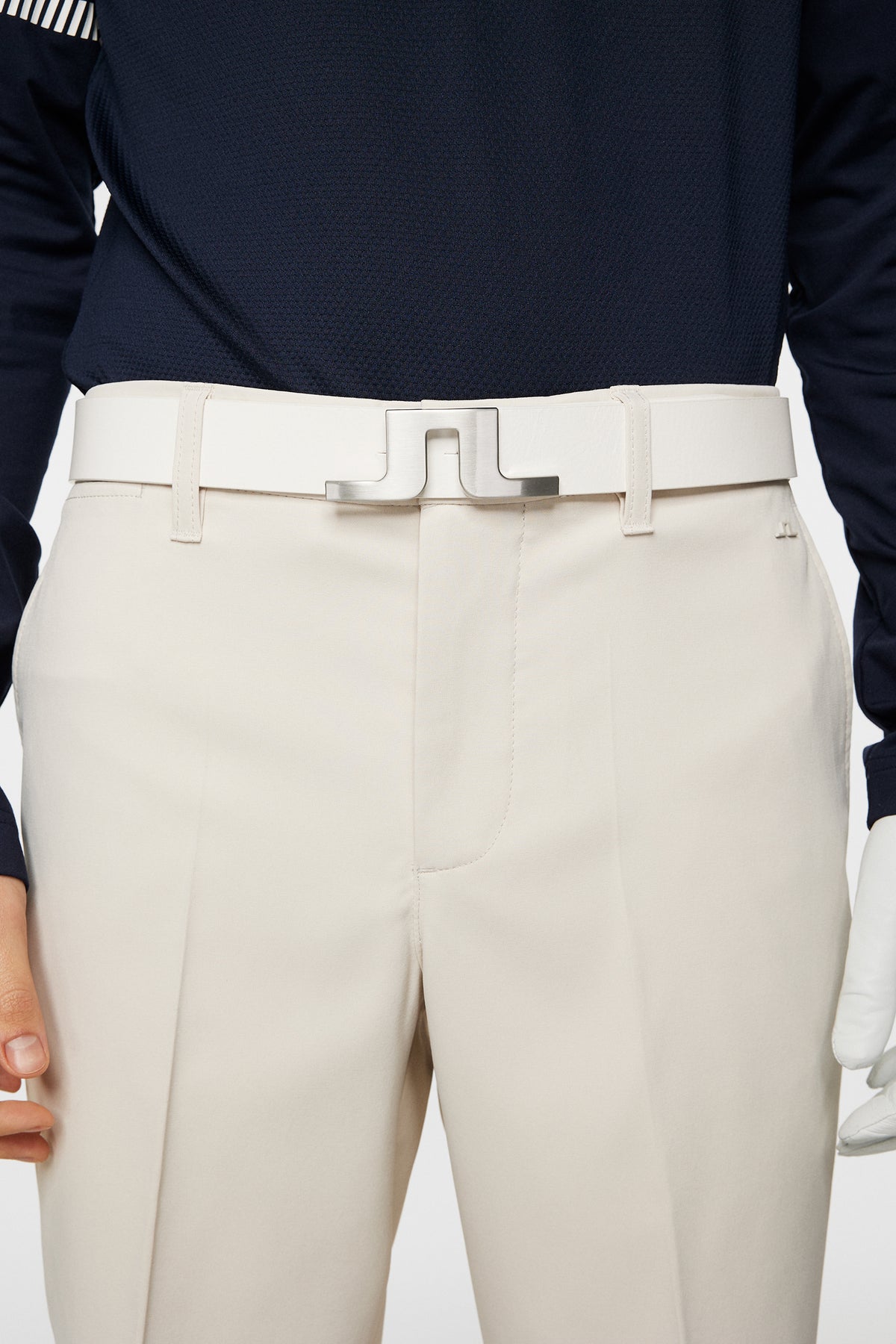 Bridger Belt in White by J.Lindeberg