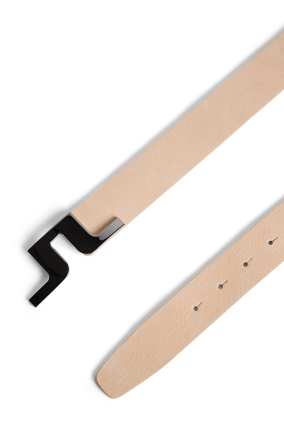 Bridger Nubuck Leather Belt in Moonbeam by J.Lindeberg