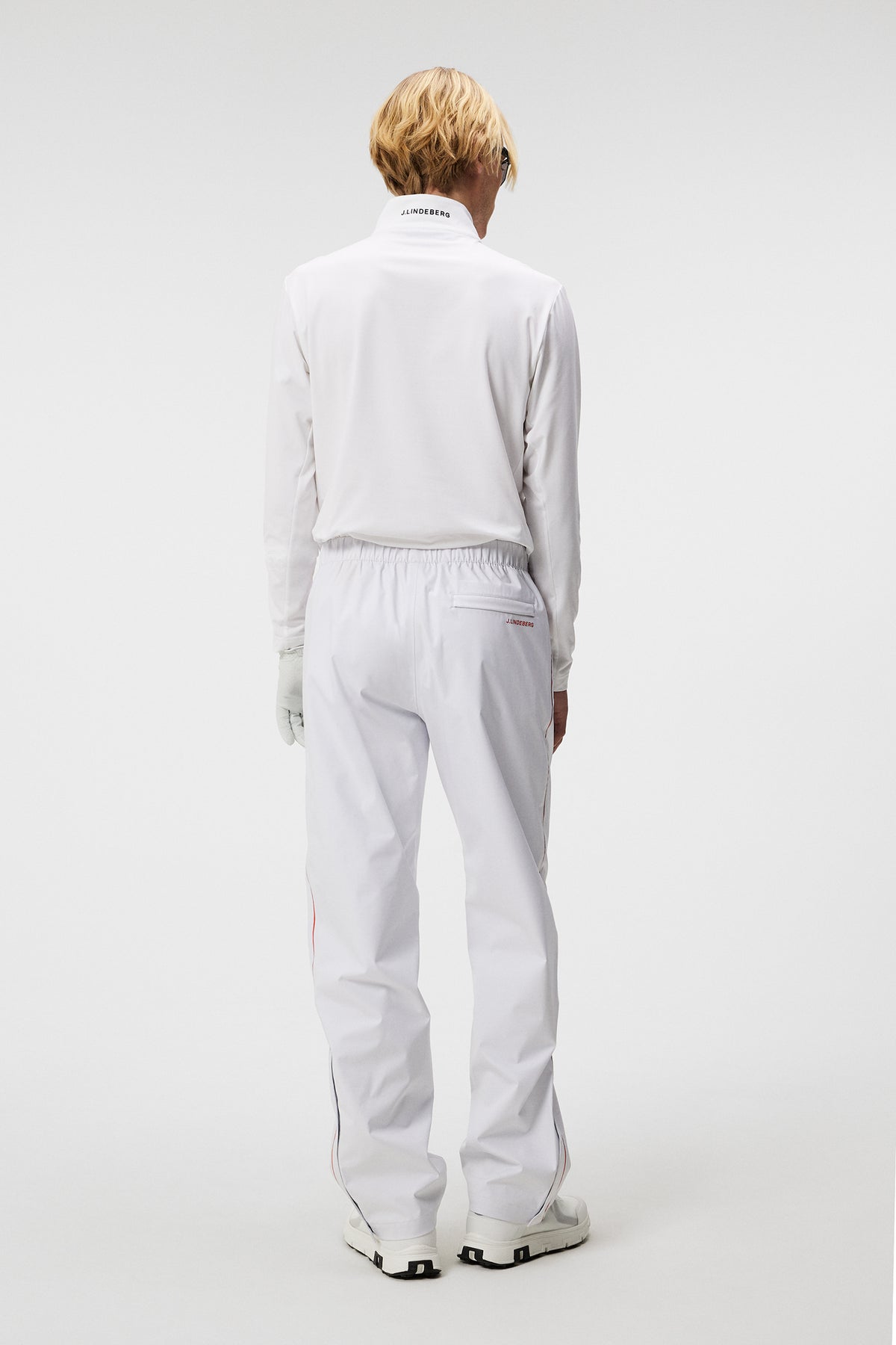 Luke Quarter Zip Mid Layer in White by J.Lindeberg
