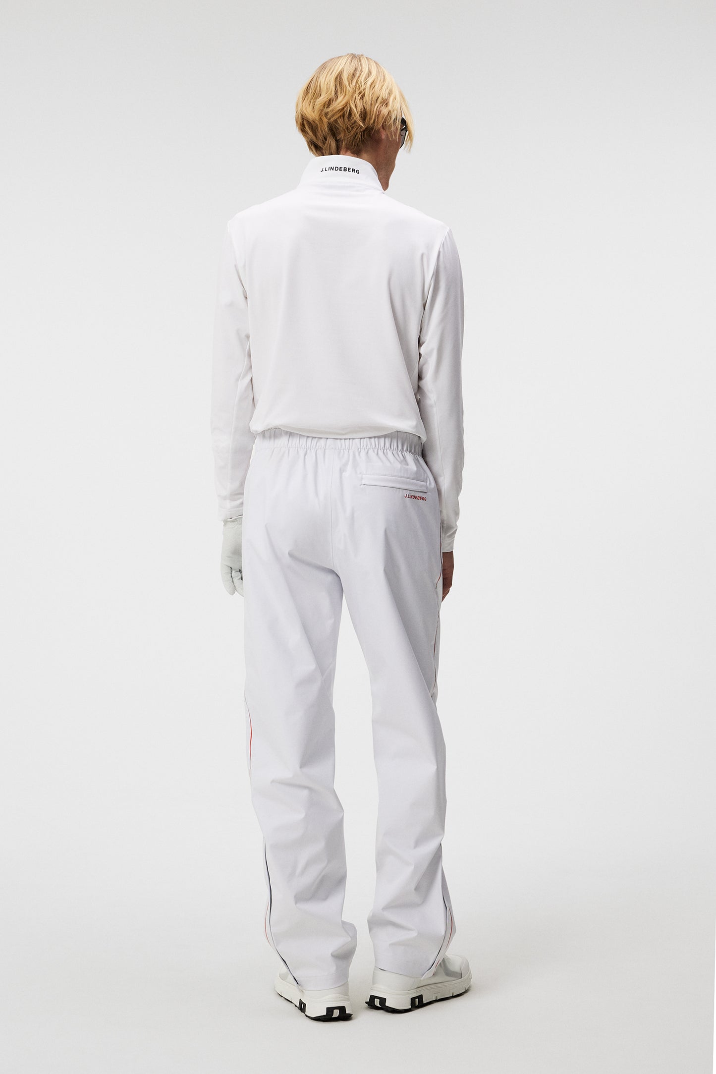 Luke Quarter Zip Mid Layer in White by J.Lindeberg