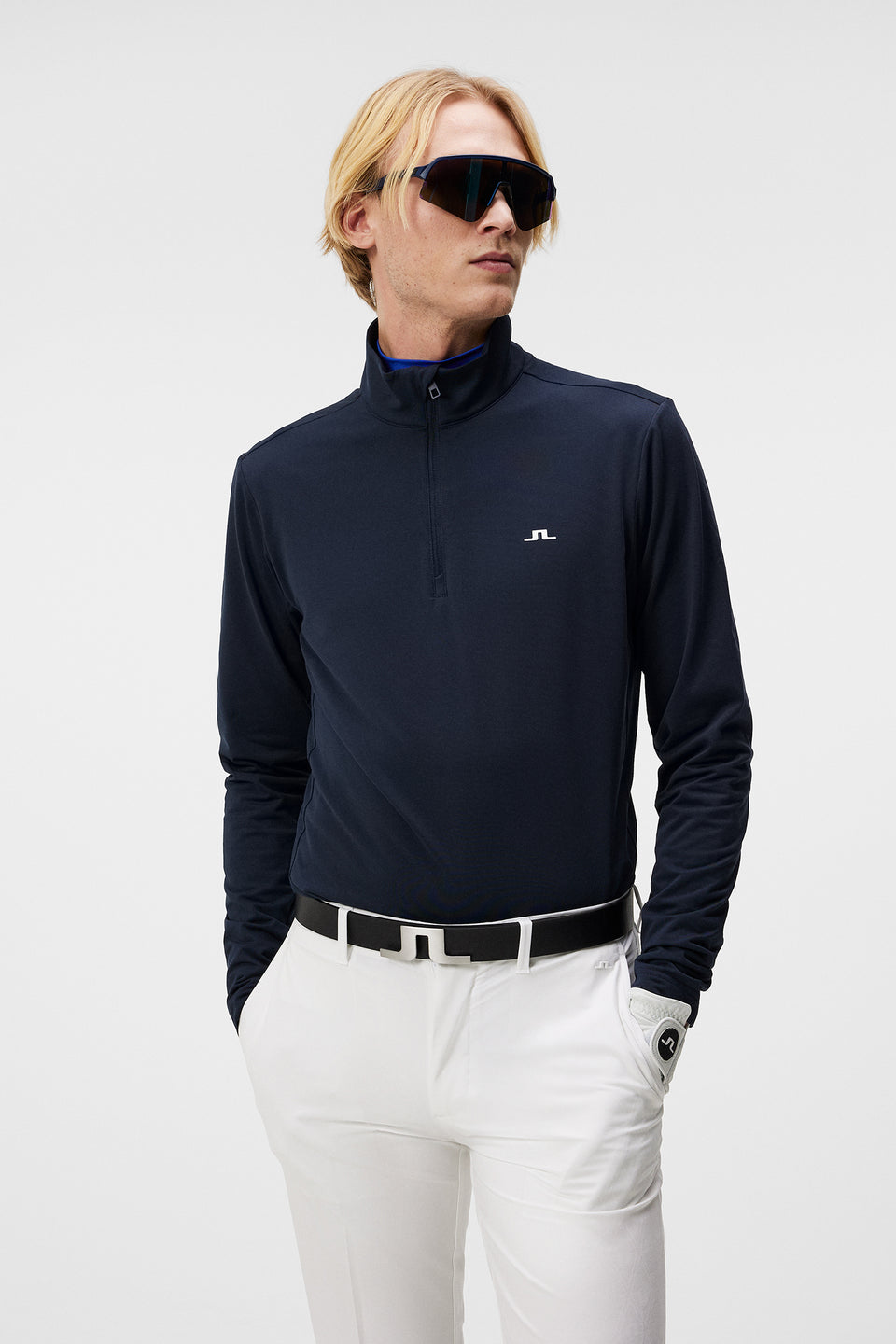Luke Quarter Zip Mid Layer / JL Navy