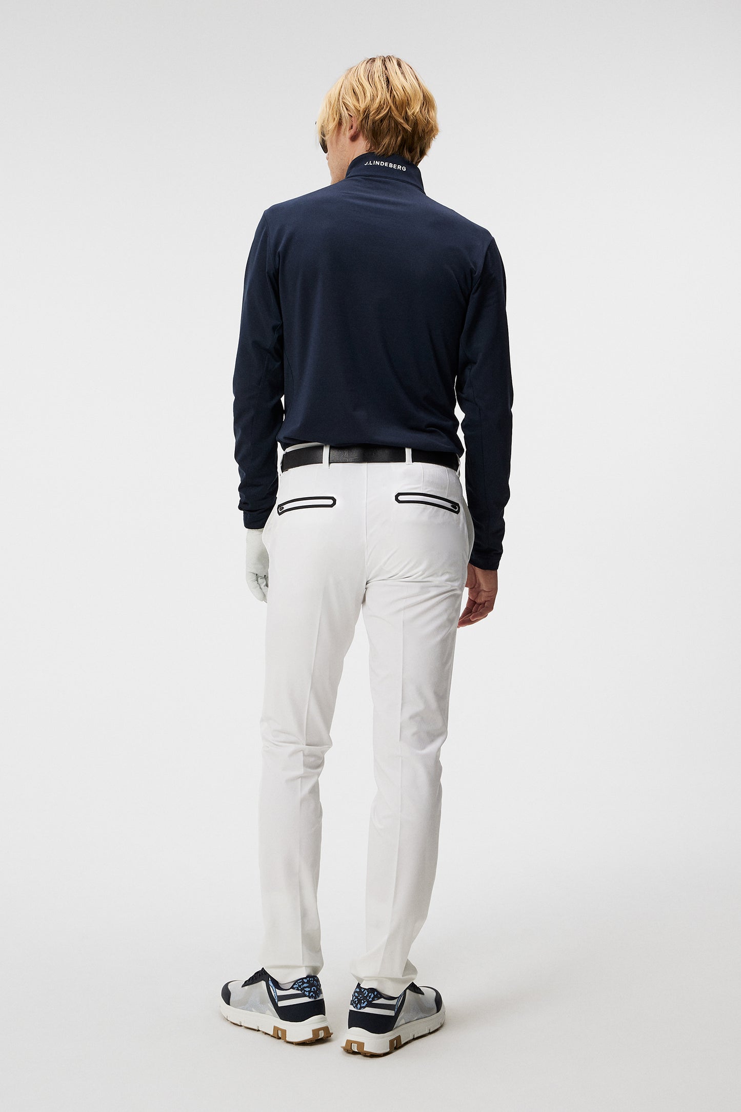 Luke Quarter Zip Mid Layer in JL Navy by J.Lindeberg