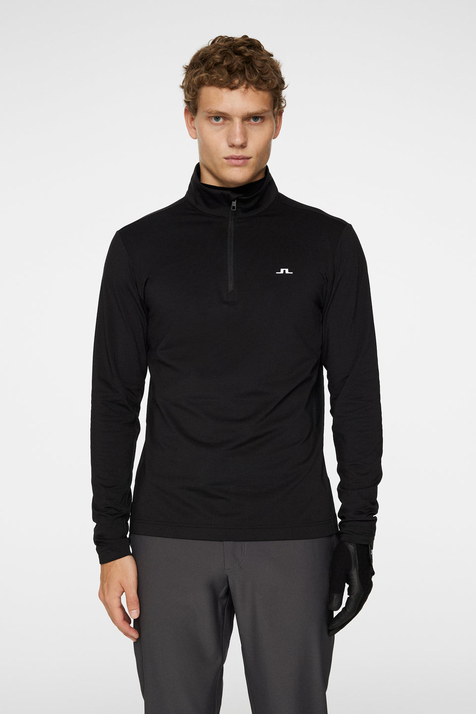 Luke Quarter Zip Mid Layer / Black
