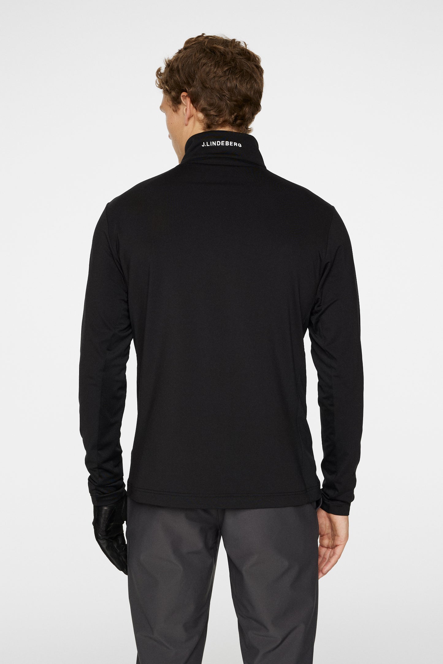 Luke Quarter Zip Mid Layer in Black by J.Lindeberg