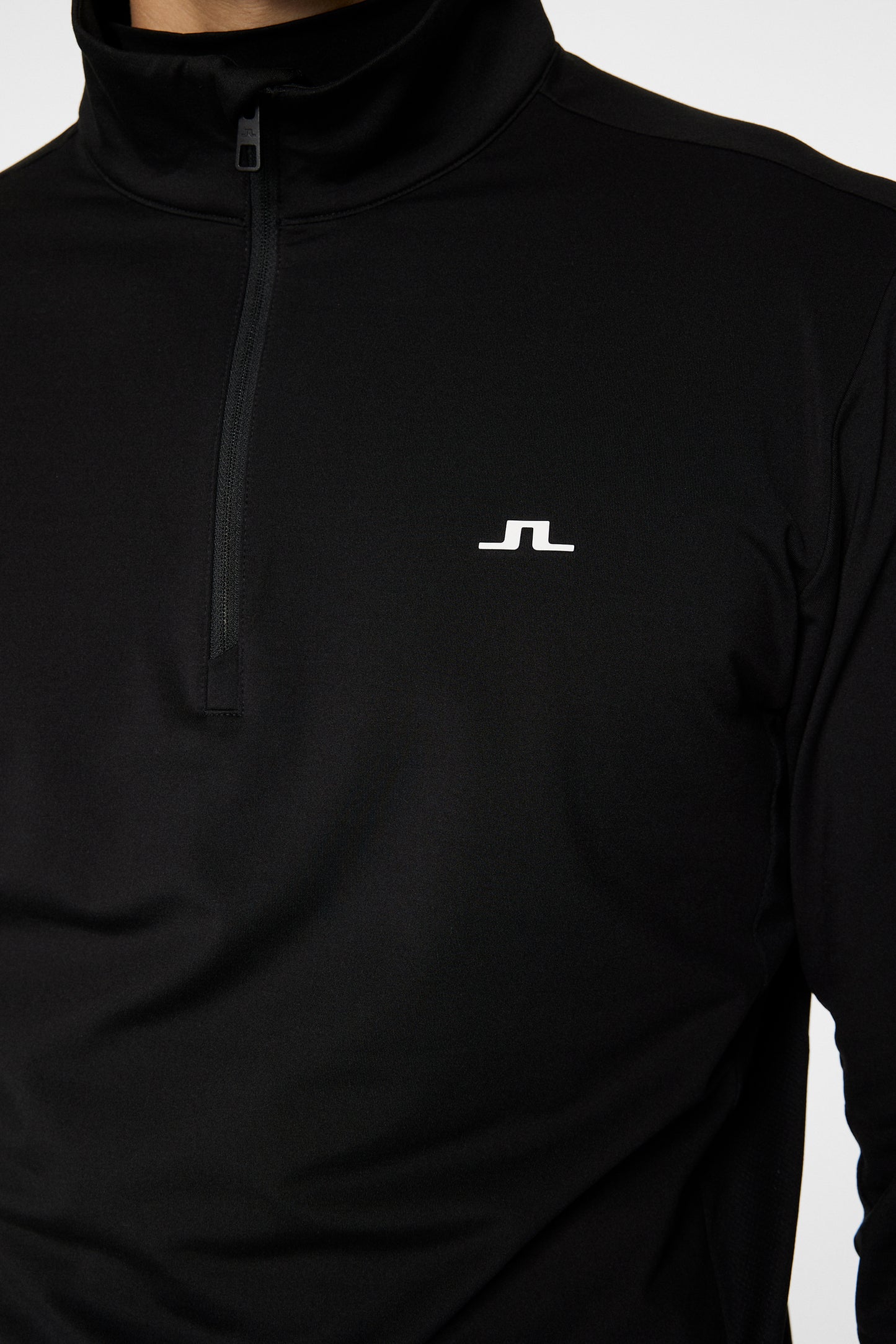 Luke Quarter Zip Mid Layer in Black by J.Lindeberg