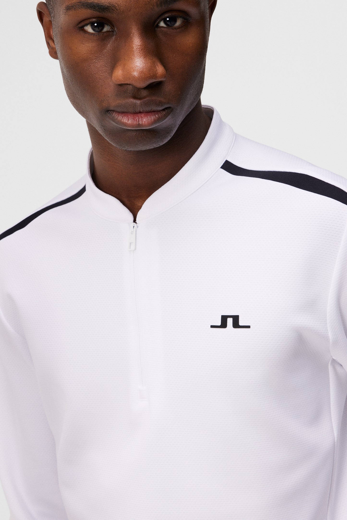 Tech Bridge Mid Layer in White by J.Lindeberg