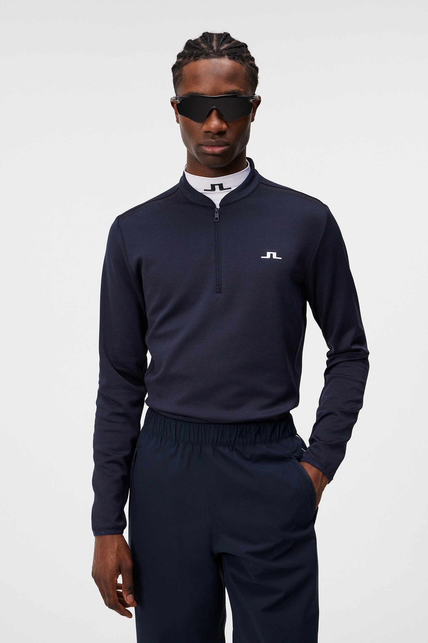 Tech Bridge Mid Layer in JL Navy by J.Lindeberg