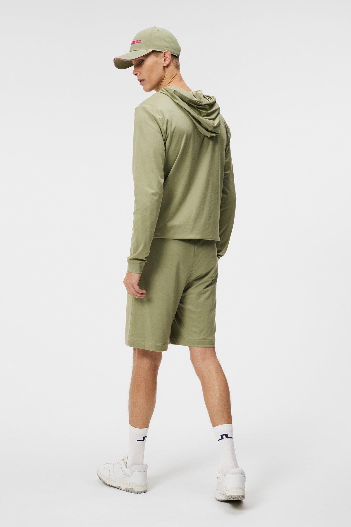Logo Shorts in Oil Green by J.Lindeberg