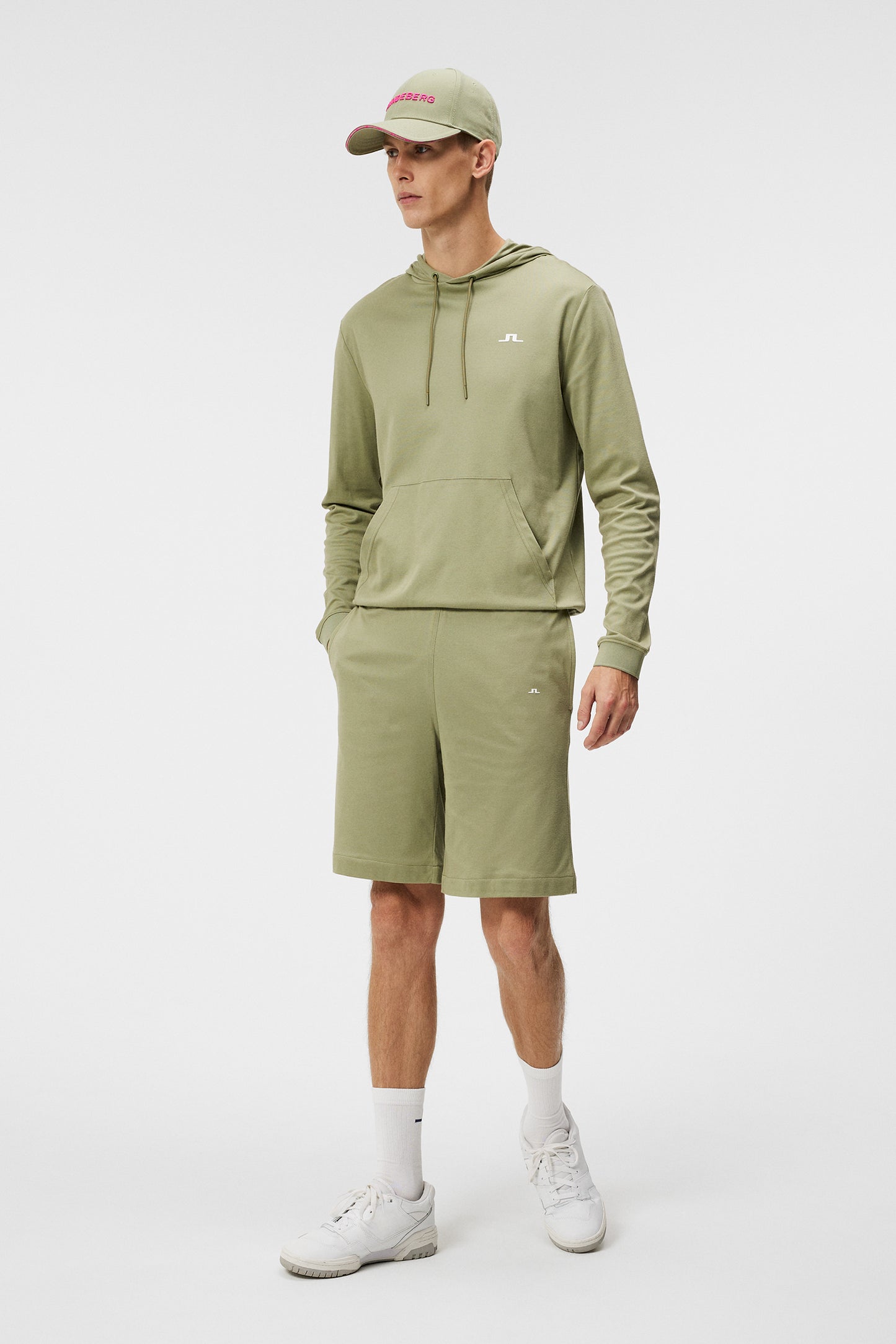 Logo Shorts in Oil Green by J.Lindeberg