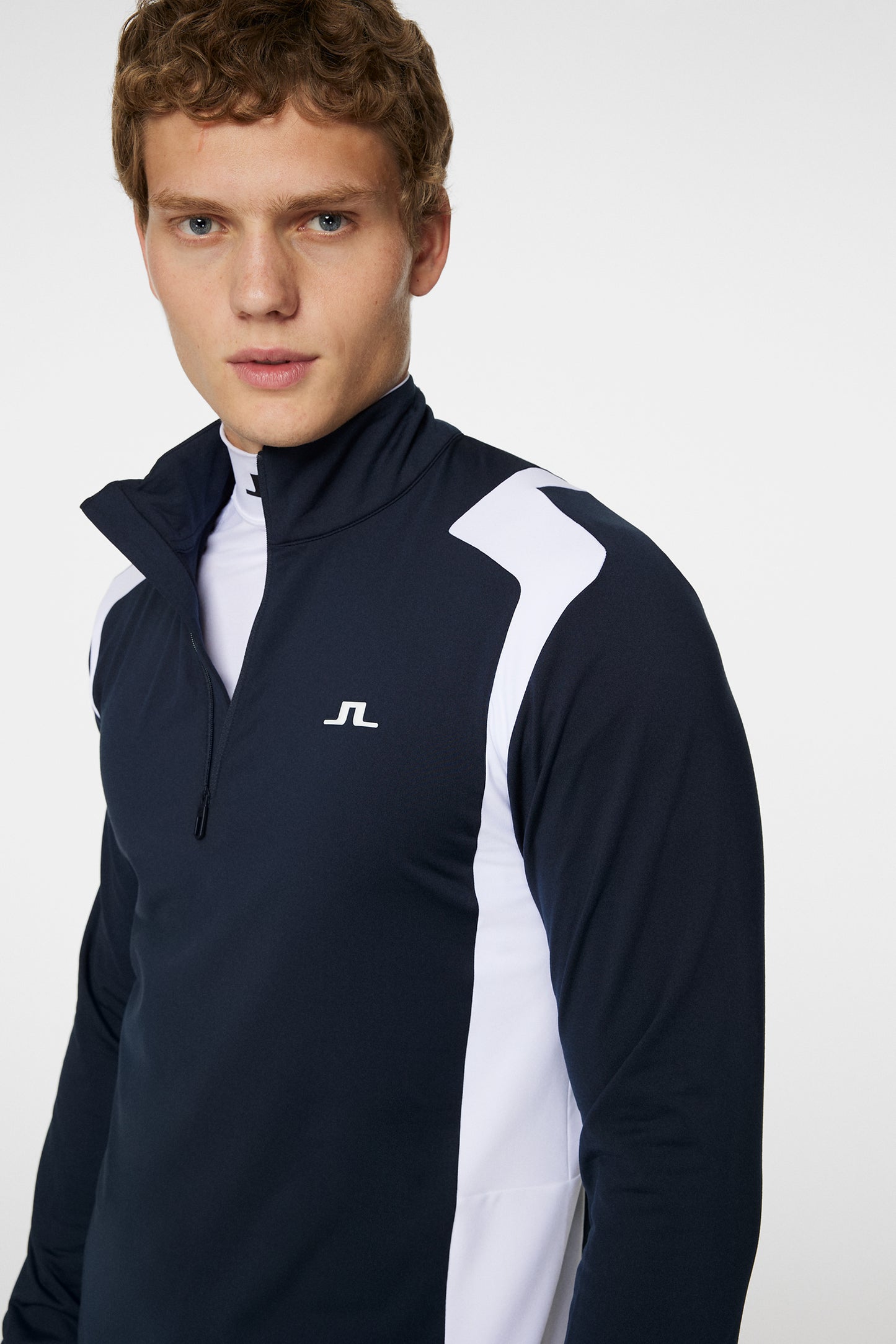 Lukas Quarter Zip Mid Layer in JL Navy by J.Lindeberg