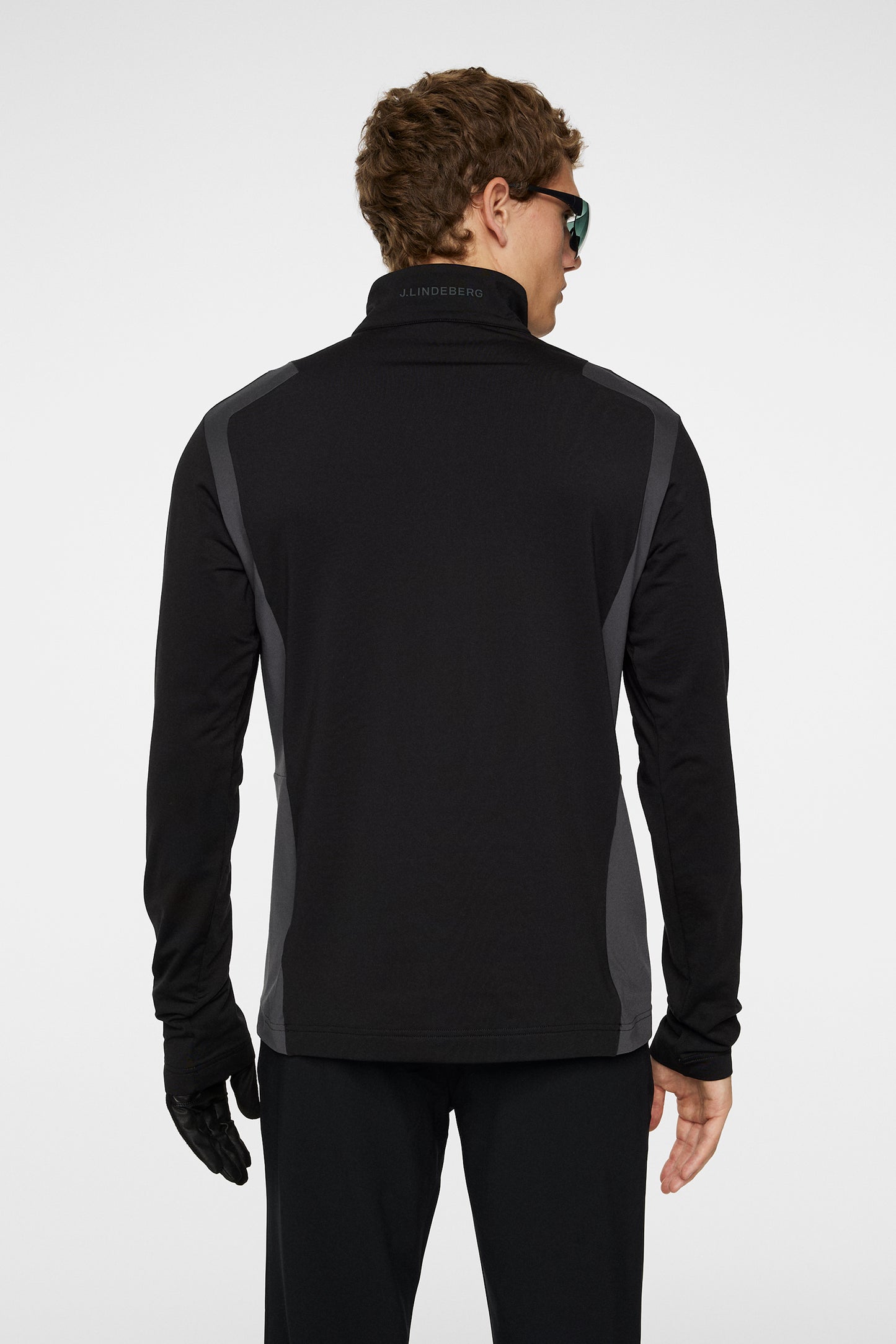 Lukas Quarter Zip Mid Layer in Black by J.Lindeberg