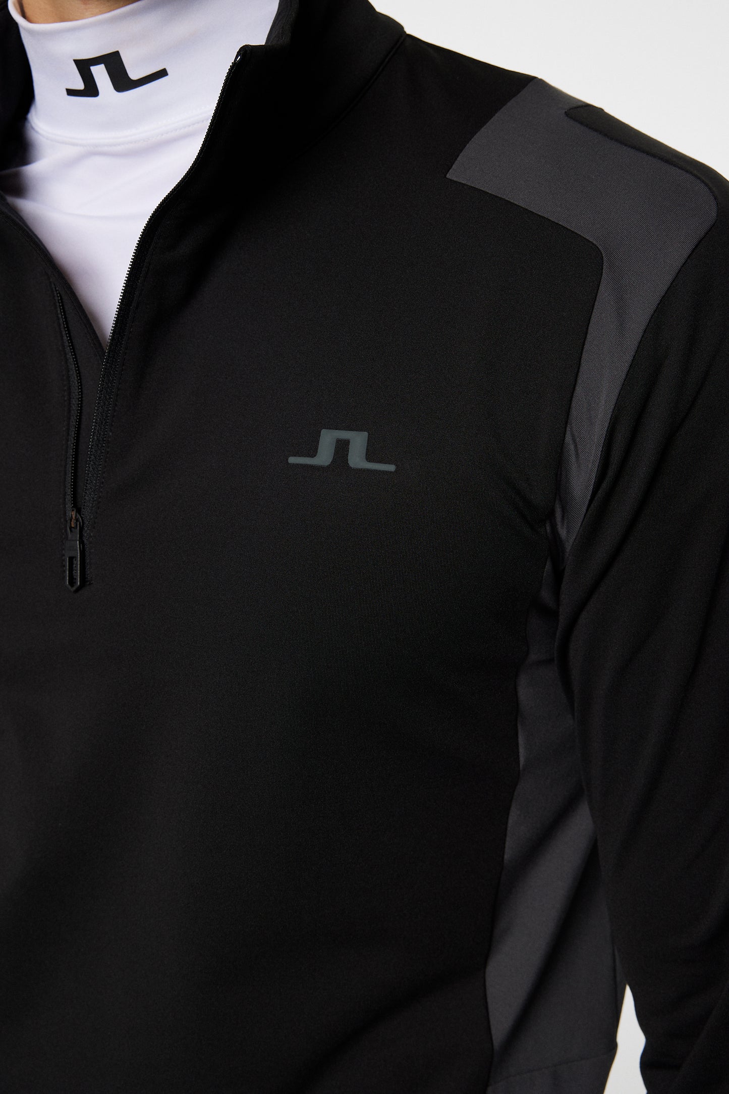 Lukas Quarter Zip Mid Layer in Black by J.Lindeberg