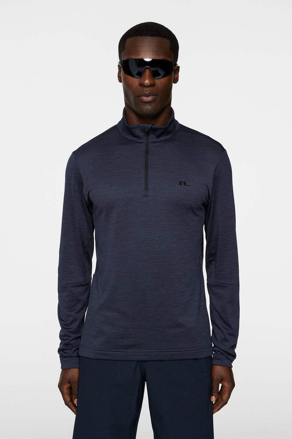 Destry Zip Mid Layer / Navy Melange