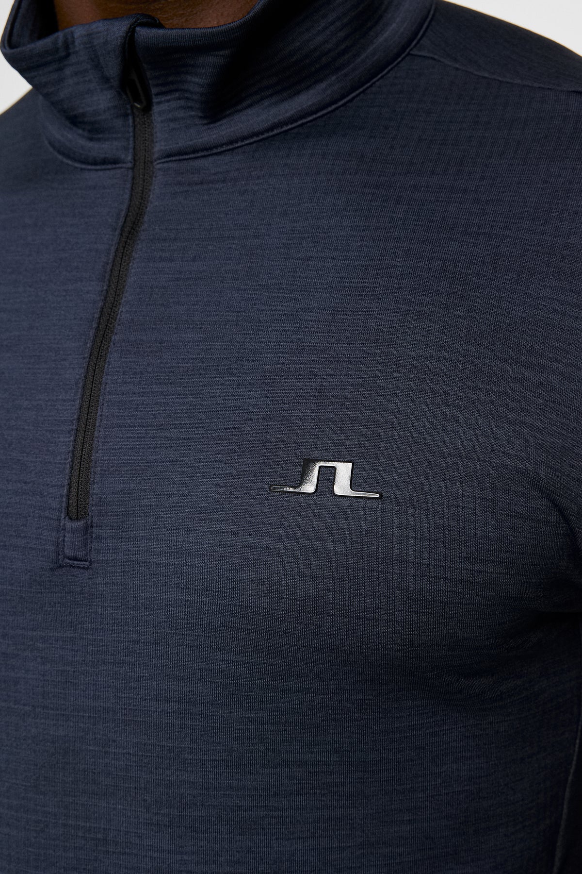Destry Zip Mid Layer in Navy Melange by J.Lindeberg