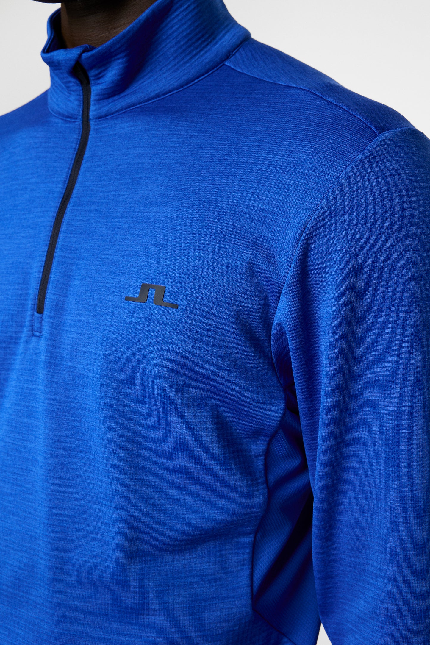 Destry Zip Mid Layer in Club Blue Melange by J.Lindeberg