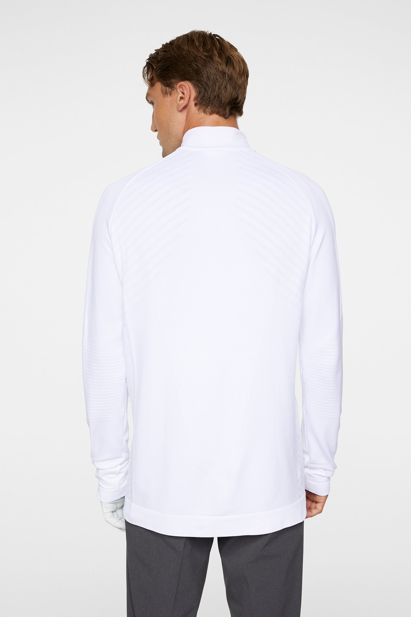 Noel Seamles Mid Layer in White by J.Lindeberg