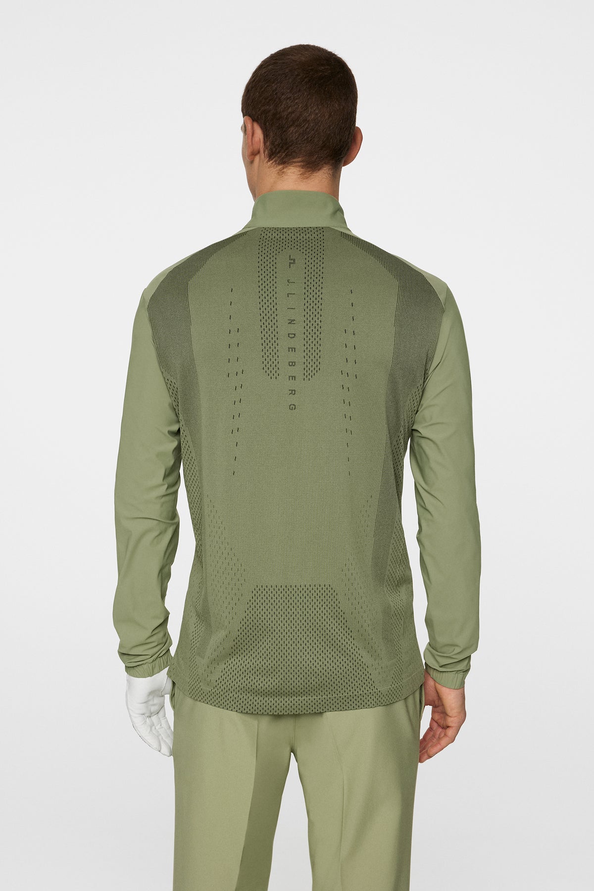 Ollie Tech Mid Layer in Oil Green by J.Lindeberg
