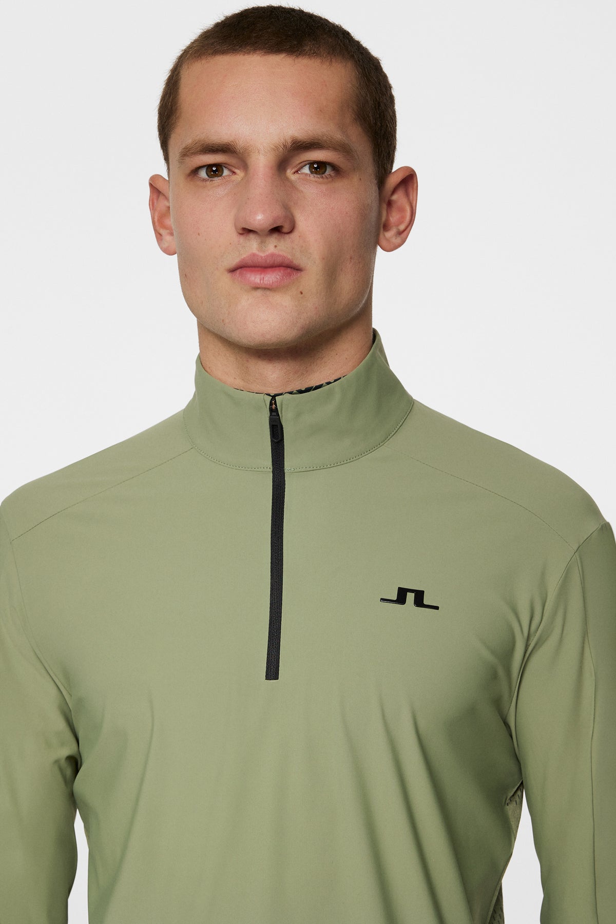 Ollie Tech Mid Layer in Oil Green by J.Lindeberg