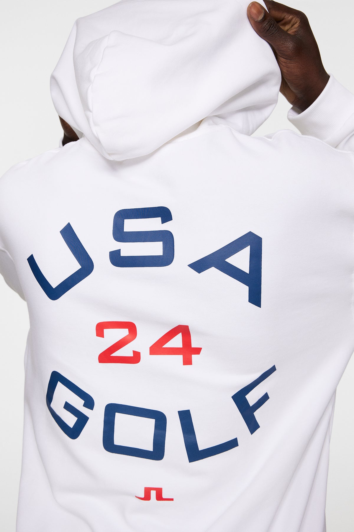 Fabrice Hoodie in White by J.Lindeberg