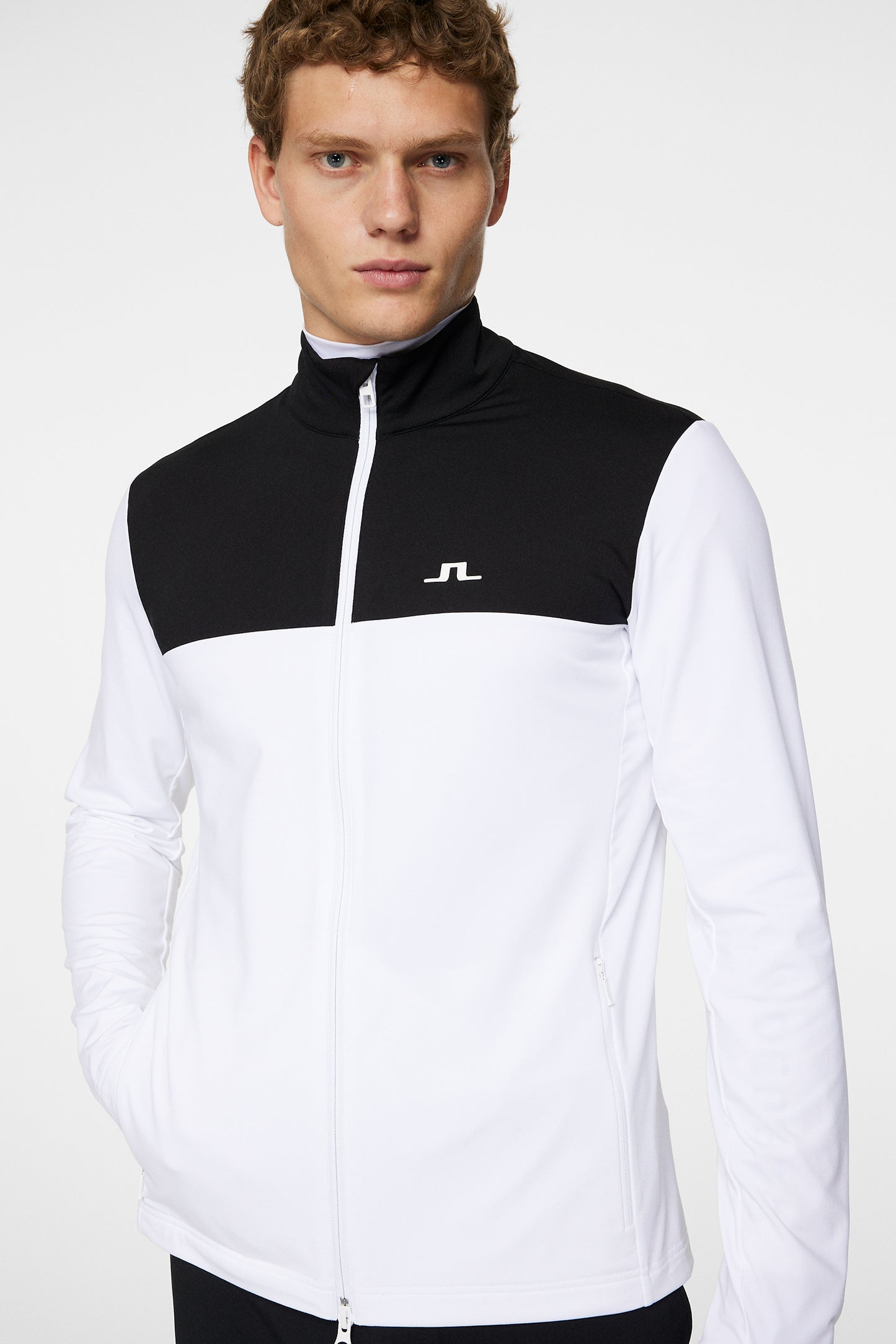 Banks Mid Layer in White by J.Lindeberg