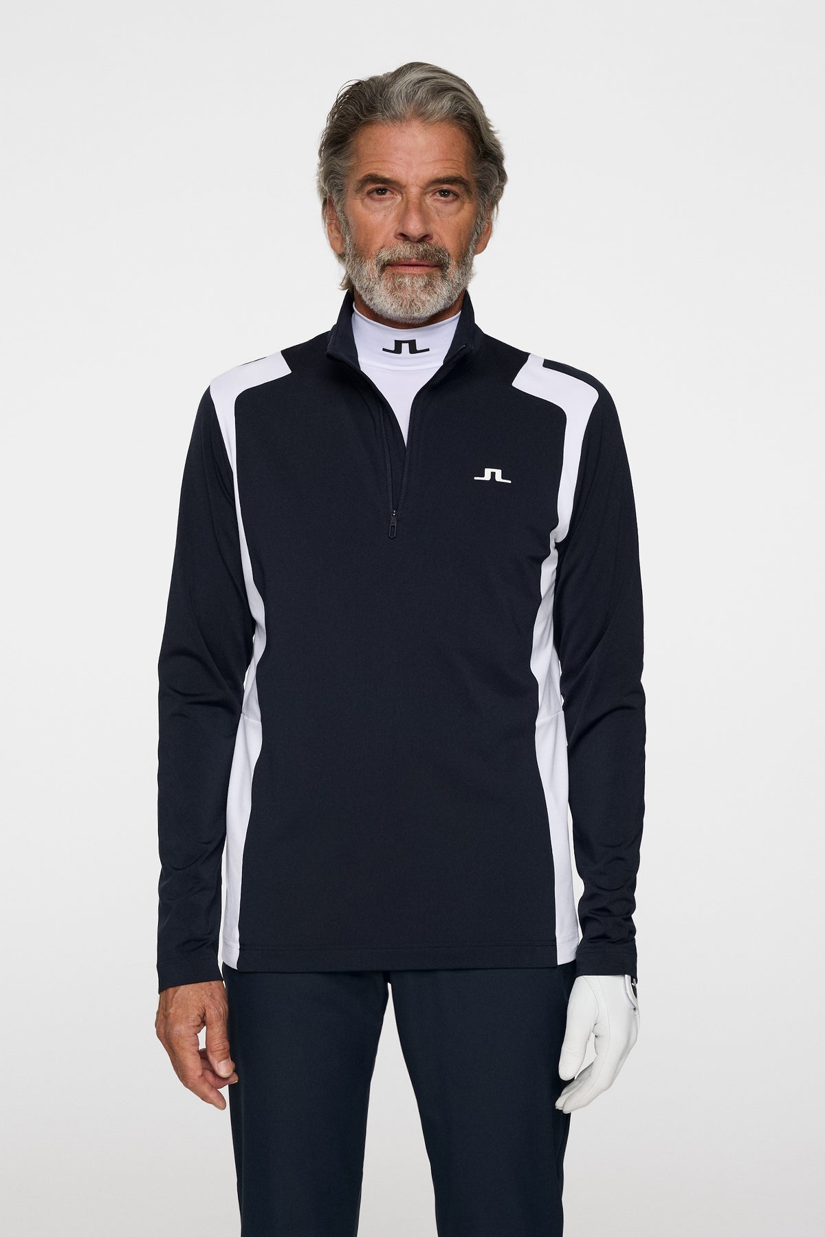 Lukas Quarter Zip Mid Layer in JL Navy by J.Lindeberg