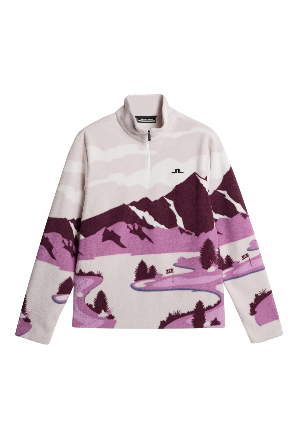 Sammie Pile Jacket in Landscape Fleece Purple L by J.Lindeberg