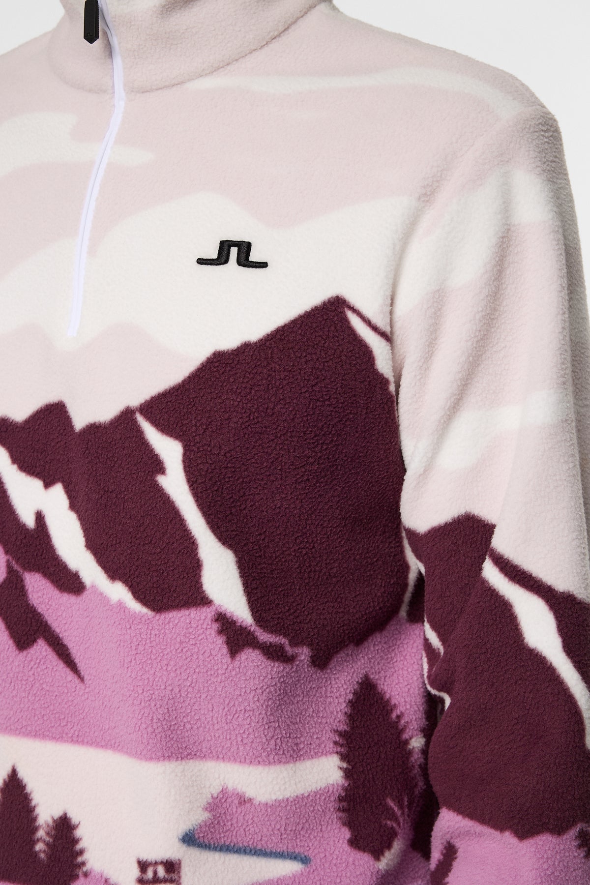 Sammie Pile Jacket in Landscape Fleece Purple L by J.Lindeberg