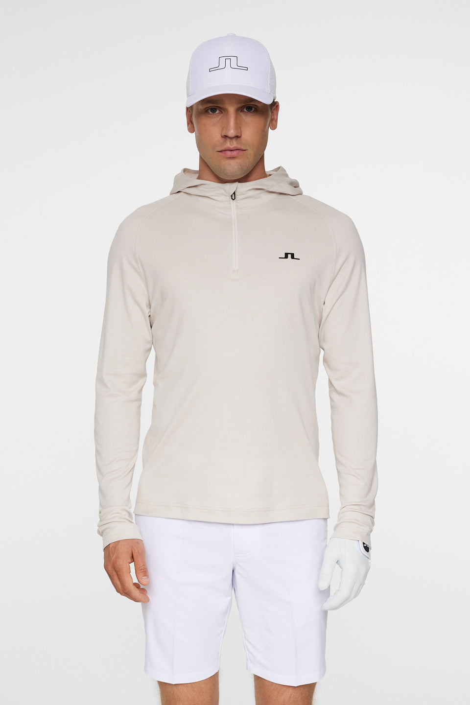 Mario Quarter Zip Hood / Moonbeam