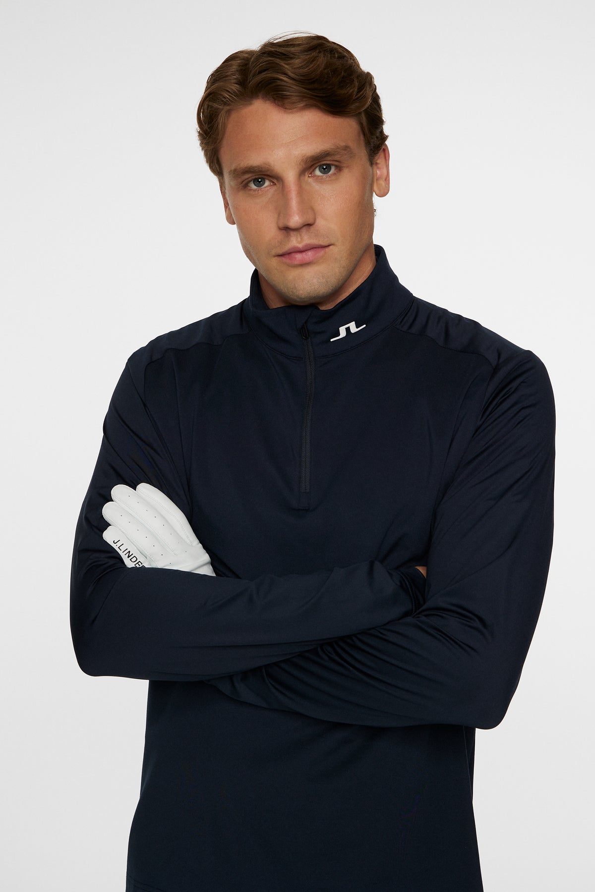 Harry Quarter Zip Mid Layer in JL Navy by J.Lindeberg