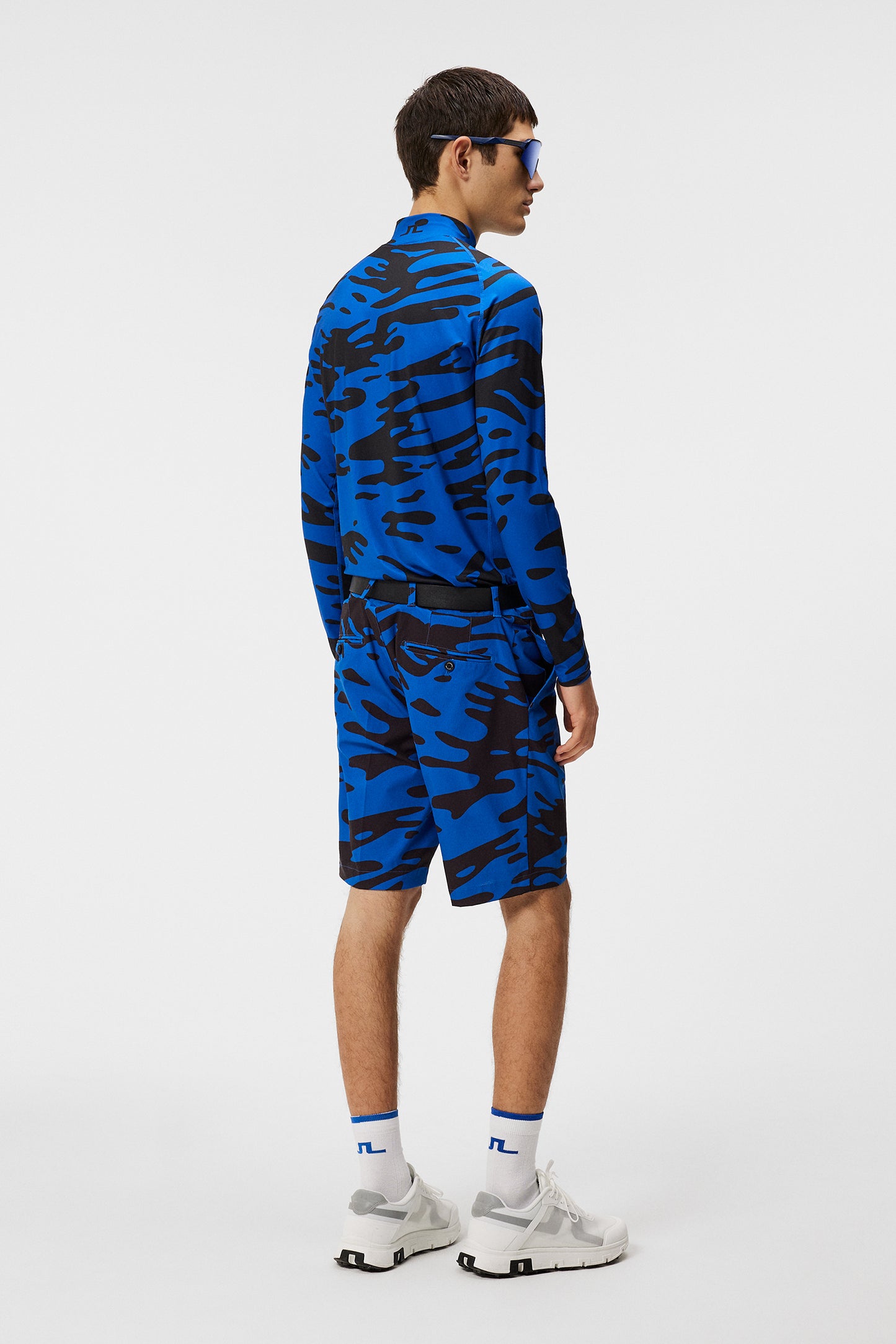 Aello Soft Compression Print in Neptune Nautical Blue by J.Lindeberg