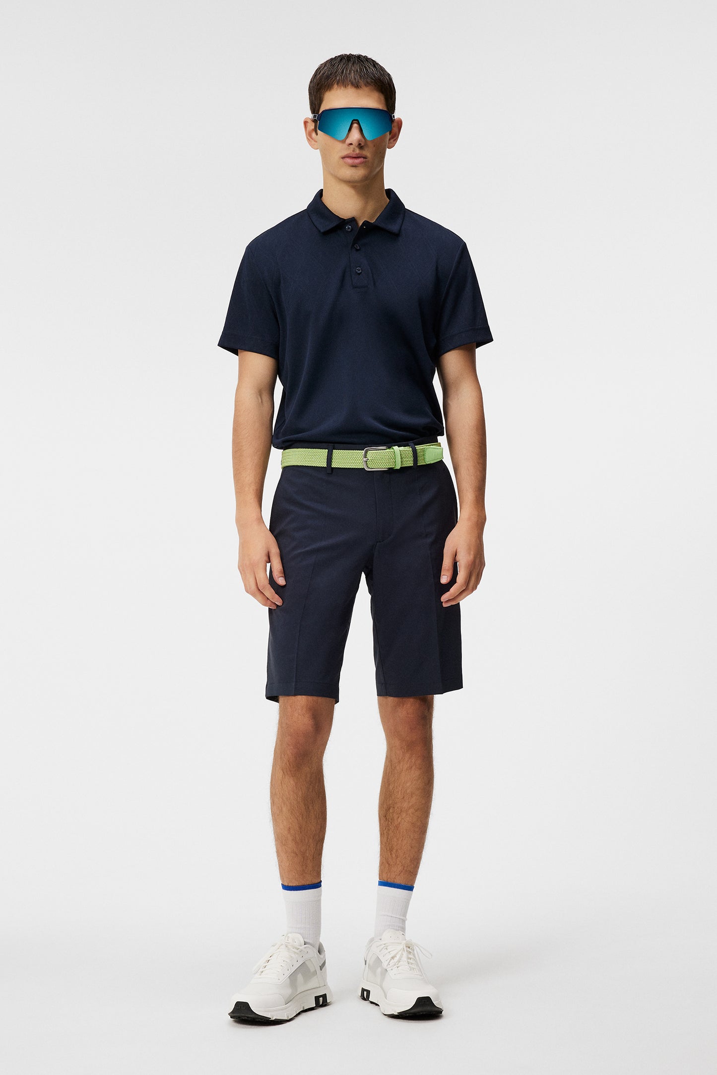 Halto Regular Fit Polo in Geo JL Navy by J.Lindeberg