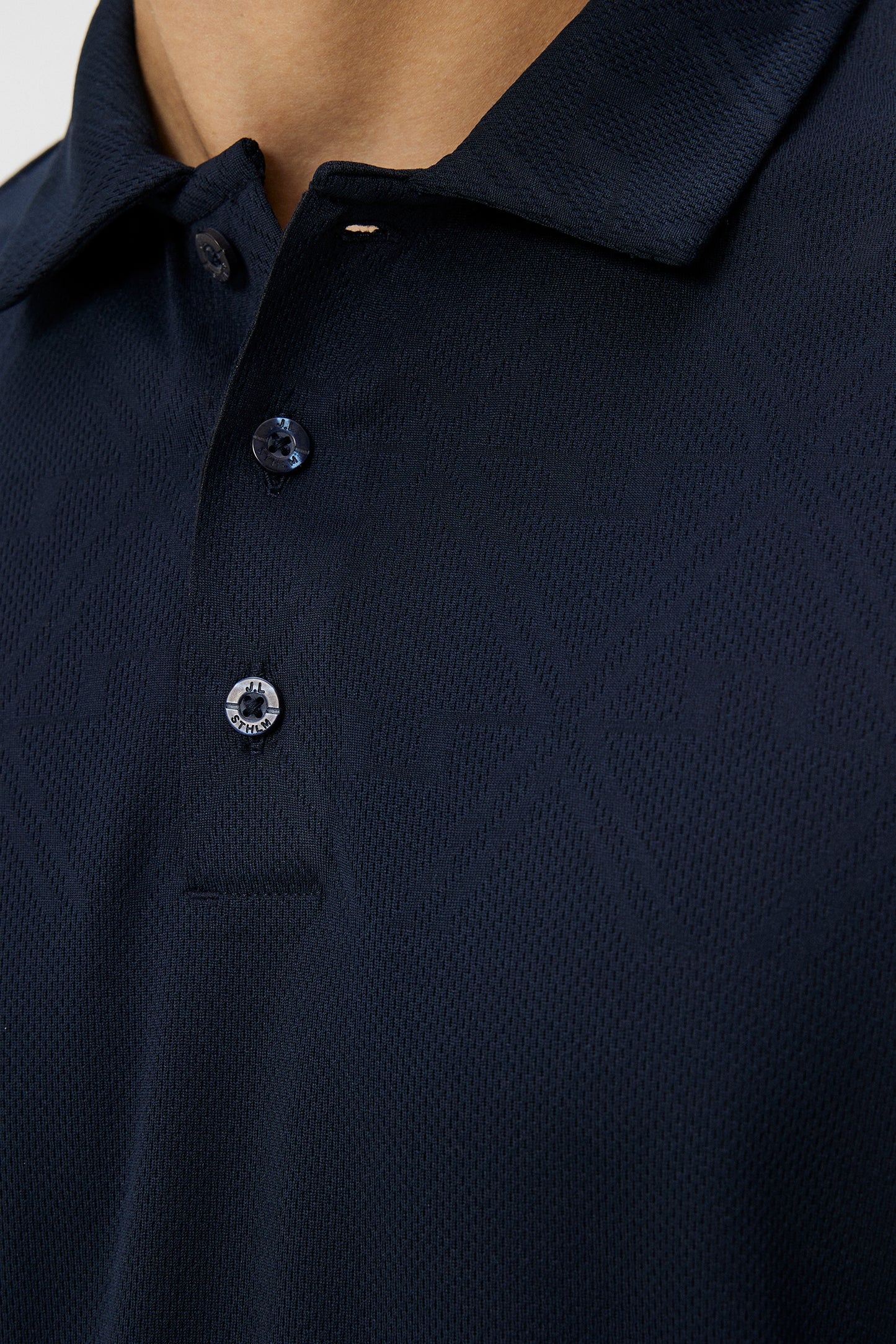 Halto Regular Fit Polo in Geo JL Navy by J.Lindeberg