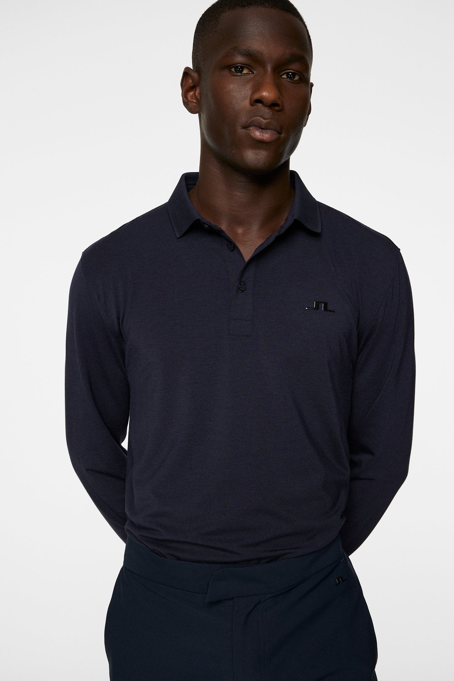 Florian LS Polo in Navy Melange by J.Lindeberg