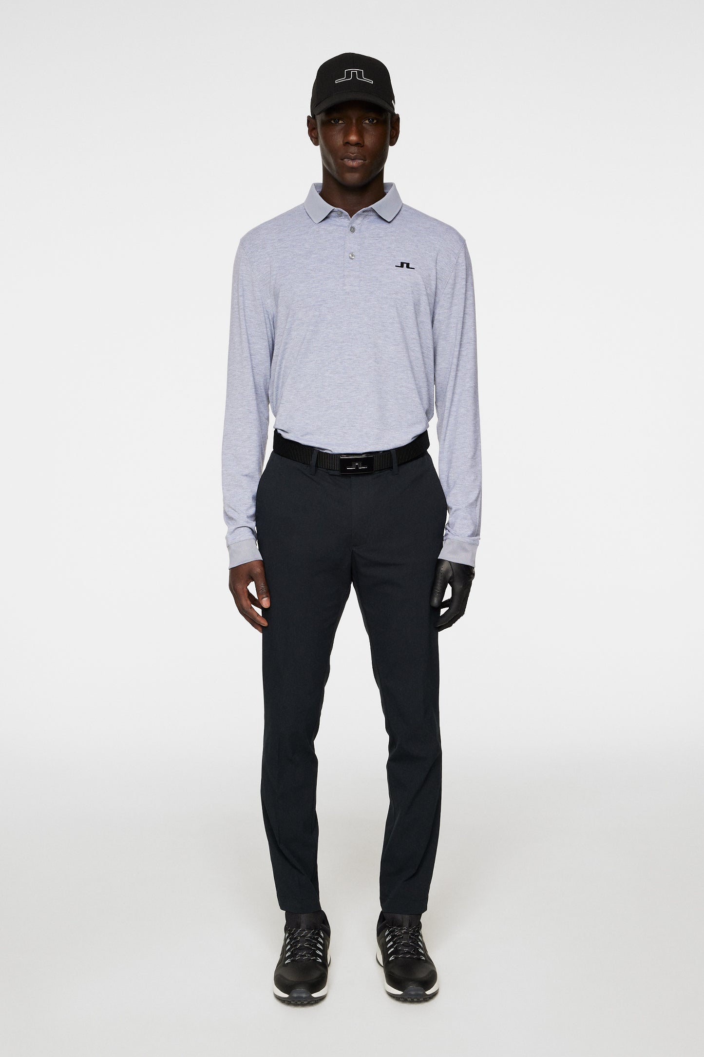 Florian LS Polo in Medium Grey Melange by J.Lindeberg