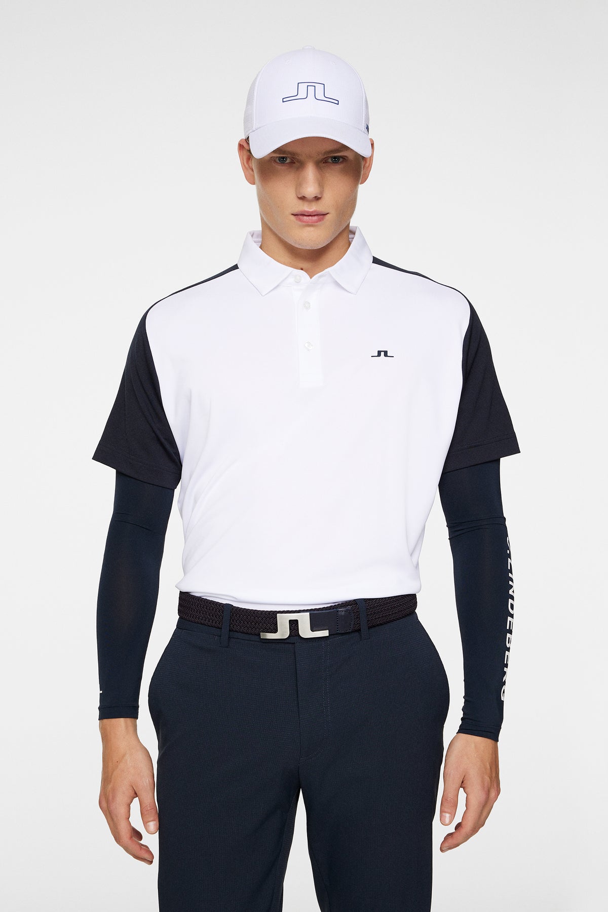 Rhodes Regular Fit Polo in White by J.Lindeberg