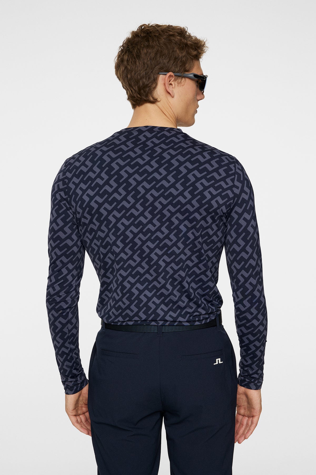Thor Long Sleeve Printed in Bias Bridge Navy by J.Lindeberg