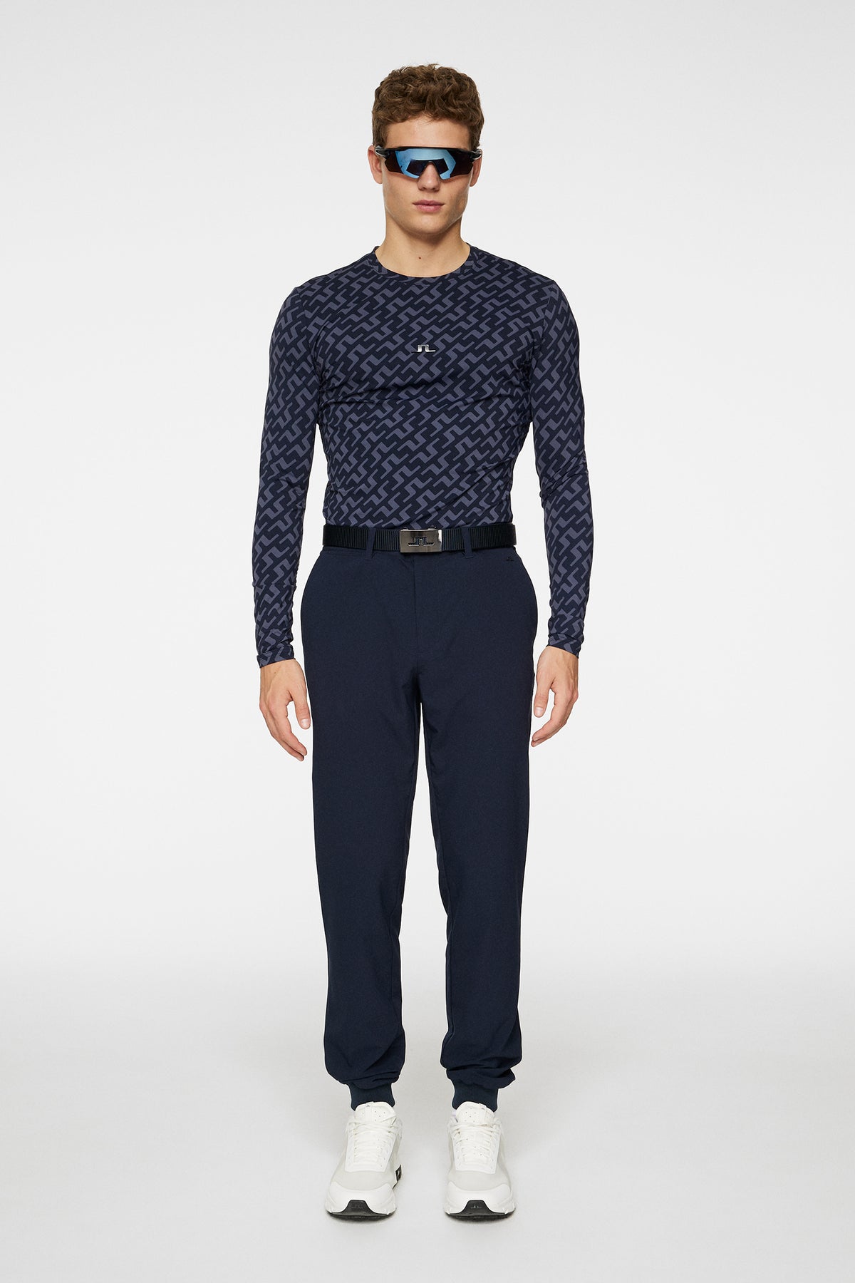 Thor Long Sleeve Printed in Bias Bridge Navy by J.Lindeberg
