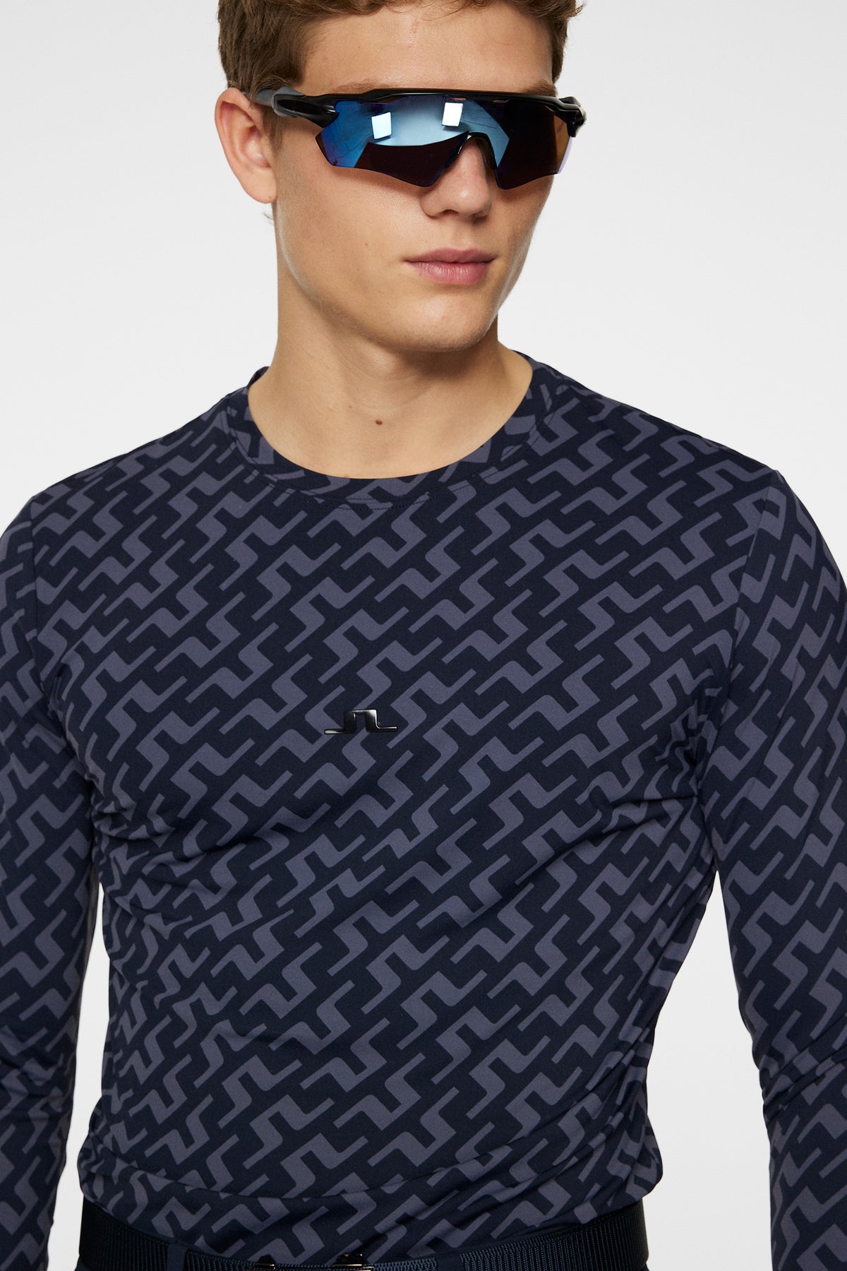 Thor Long Sleeve Printed in Bias Bridge Navy by J.Lindeberg