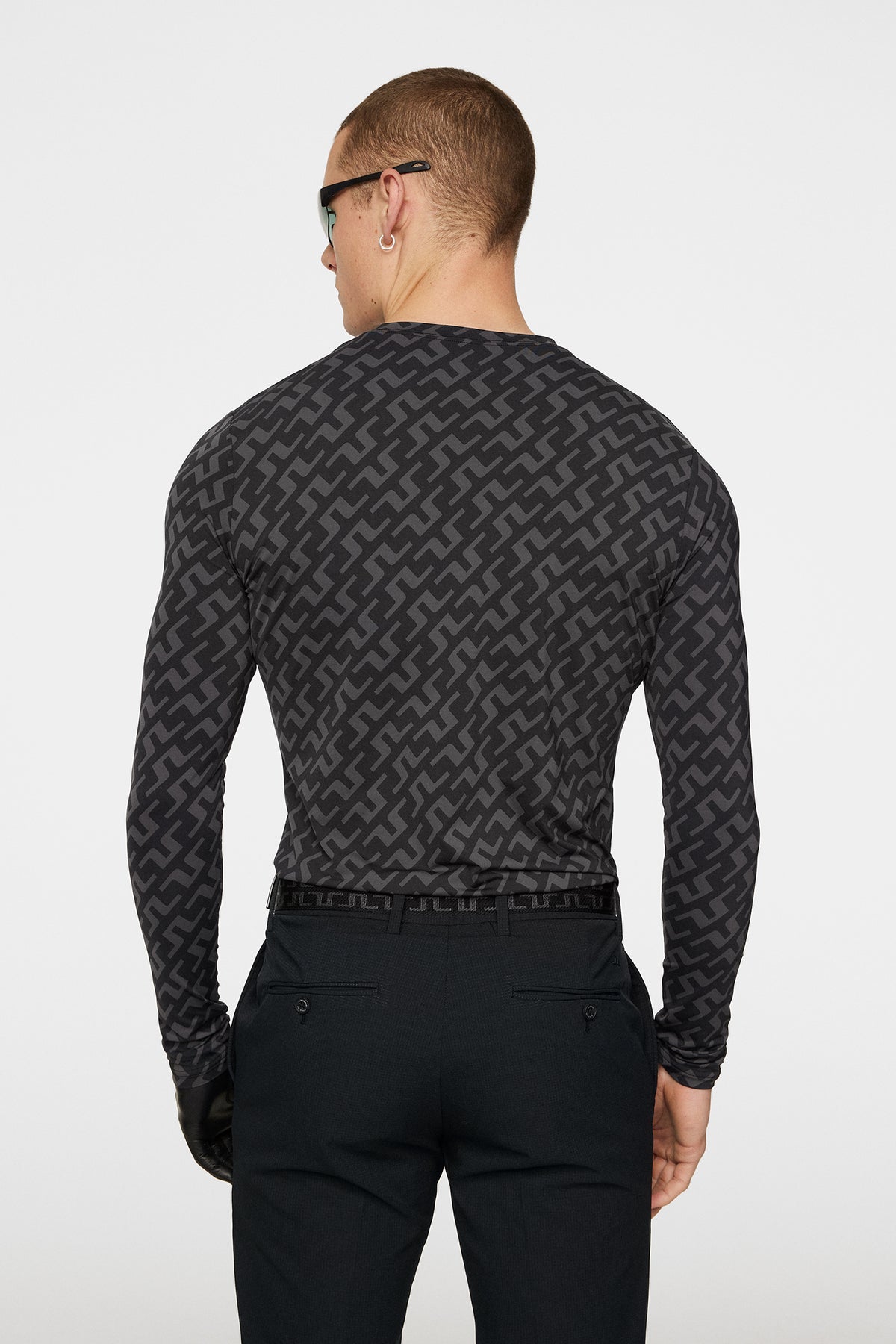 Thor Long Sleeve Printed in Bias Bridge Black by J.Lindeberg