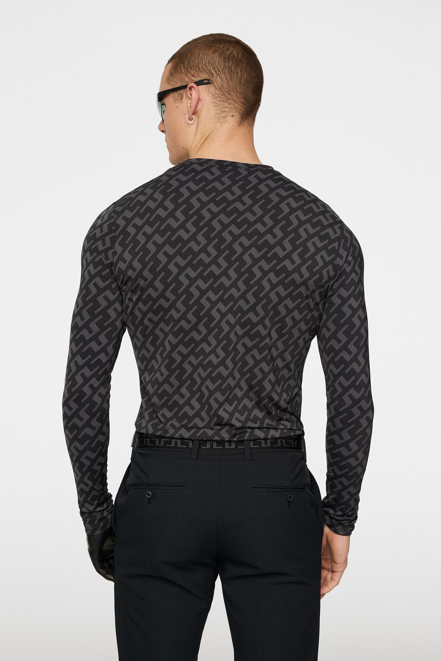 Thor Long Sleeve Printed in Bias Bridge Black by J.Lindeberg